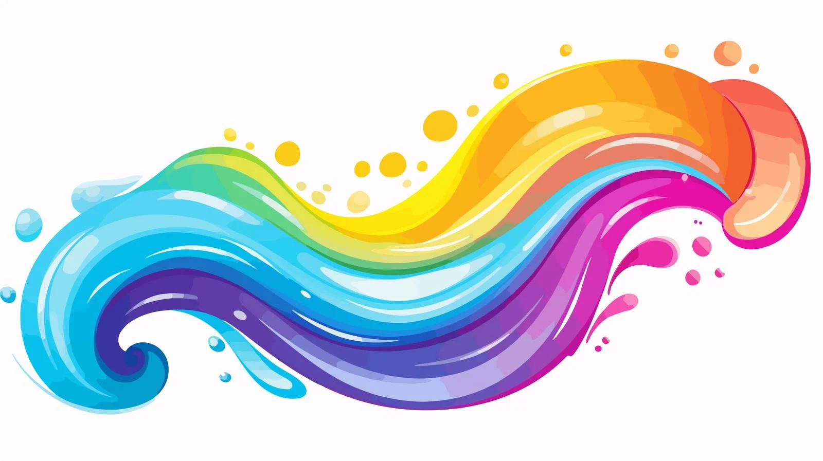 Cartoon Rainbow Expression Line Drawing — free download from Dotvec