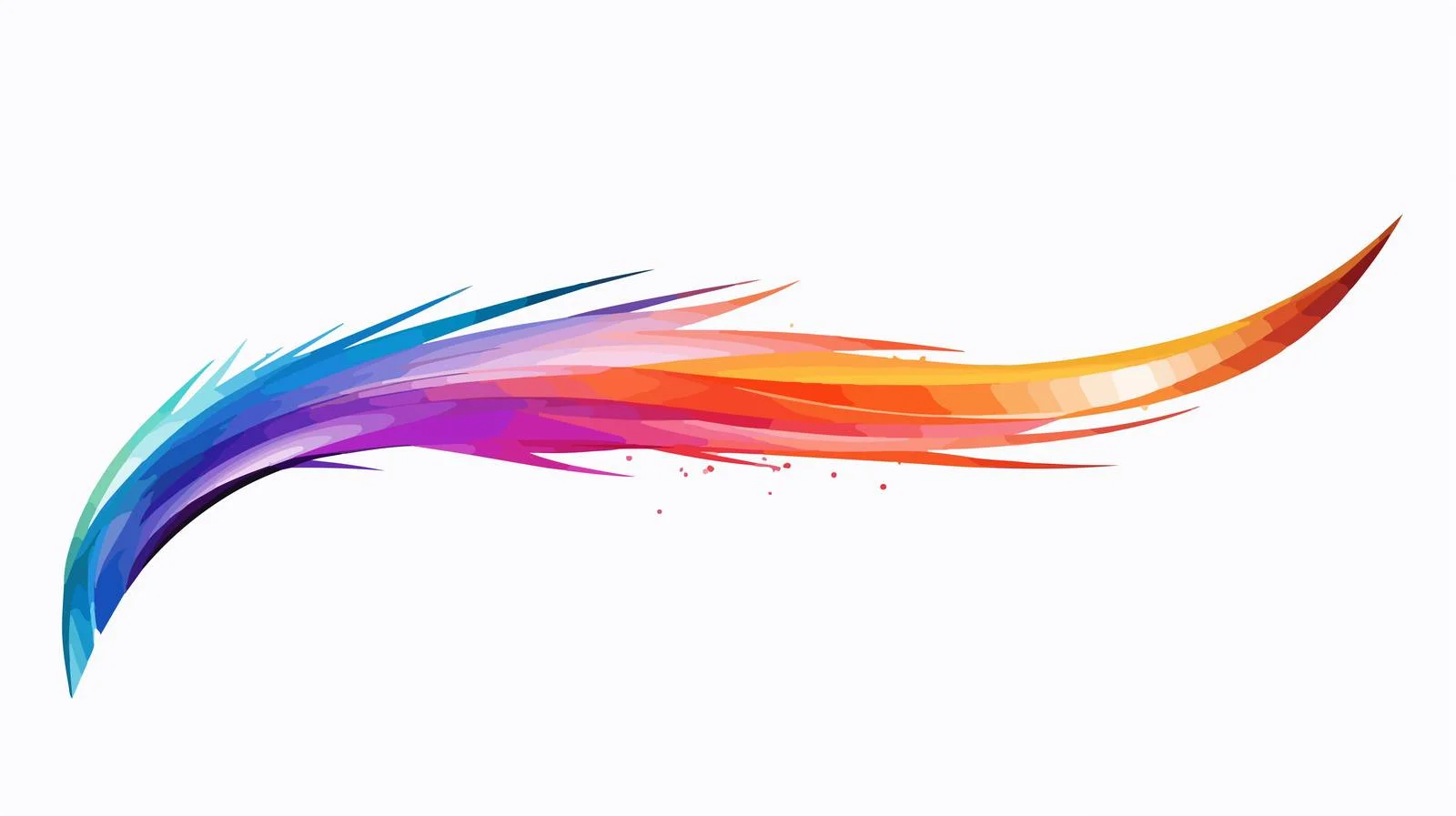 Colorful Cartoon Flying Rainbow Gradient Line Drawing — free download from Dotvec