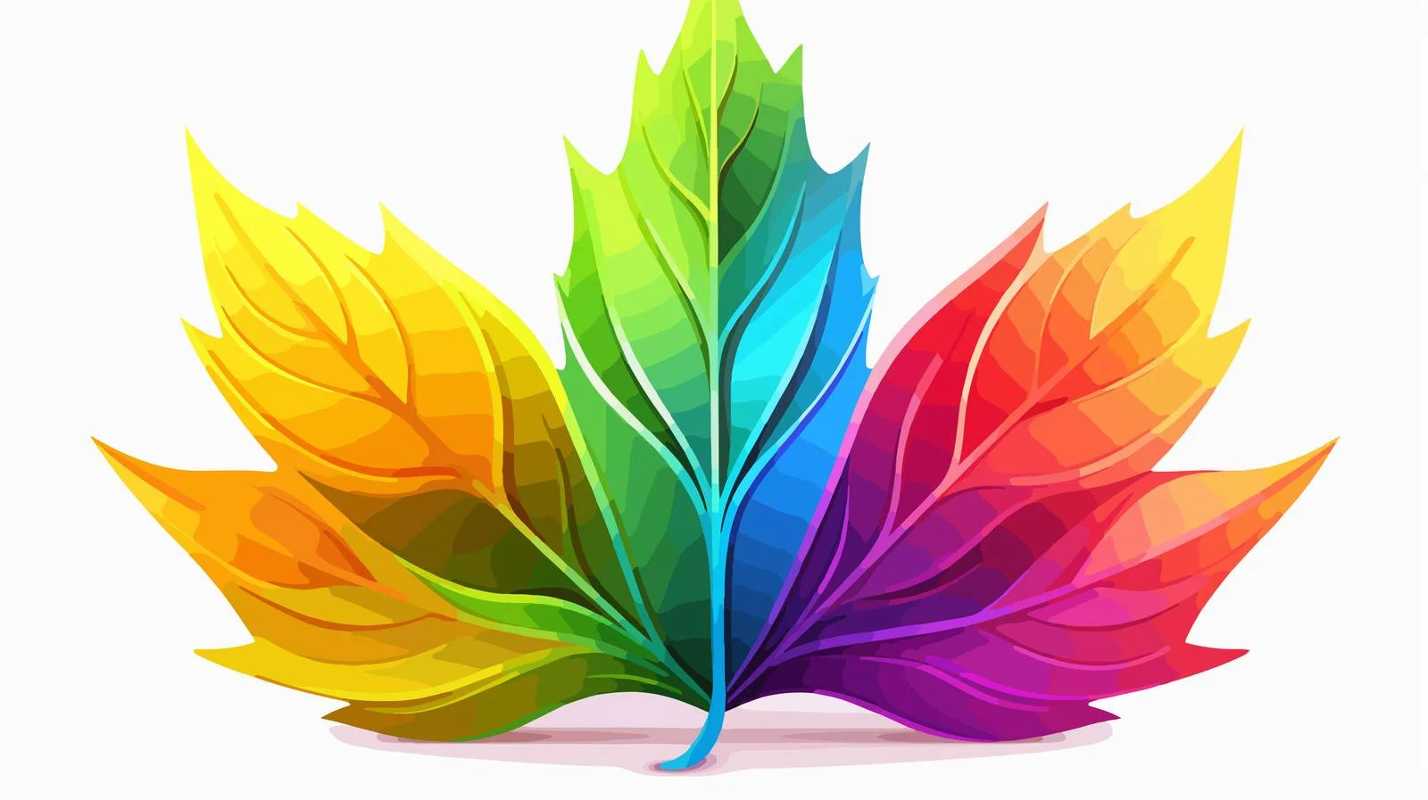 Colorful Cartoon Leaf Illustration — free download from Dotvec