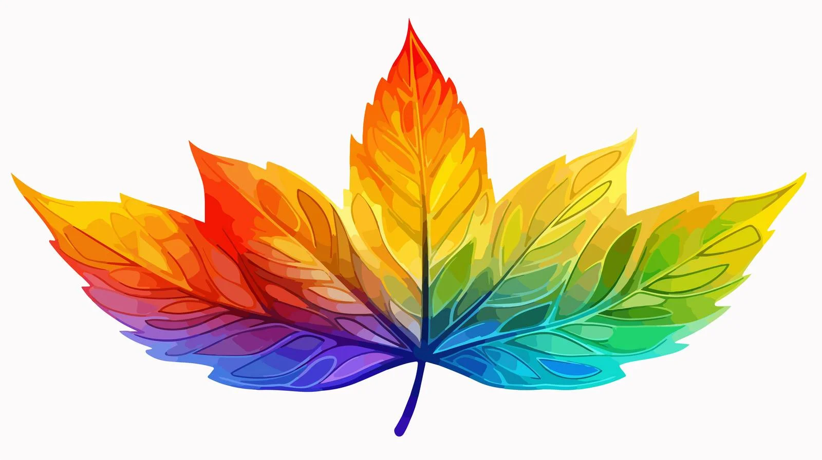 Colorful Cartoon Leaf Illustration — free download from Dotvec