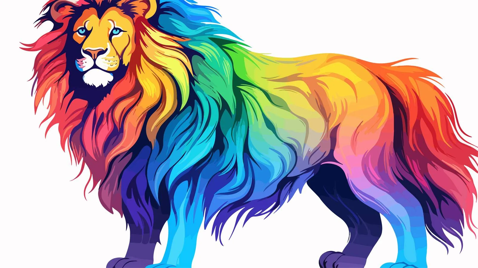 Vibrant Lion Cartoon Illustration — free download from Dotvec