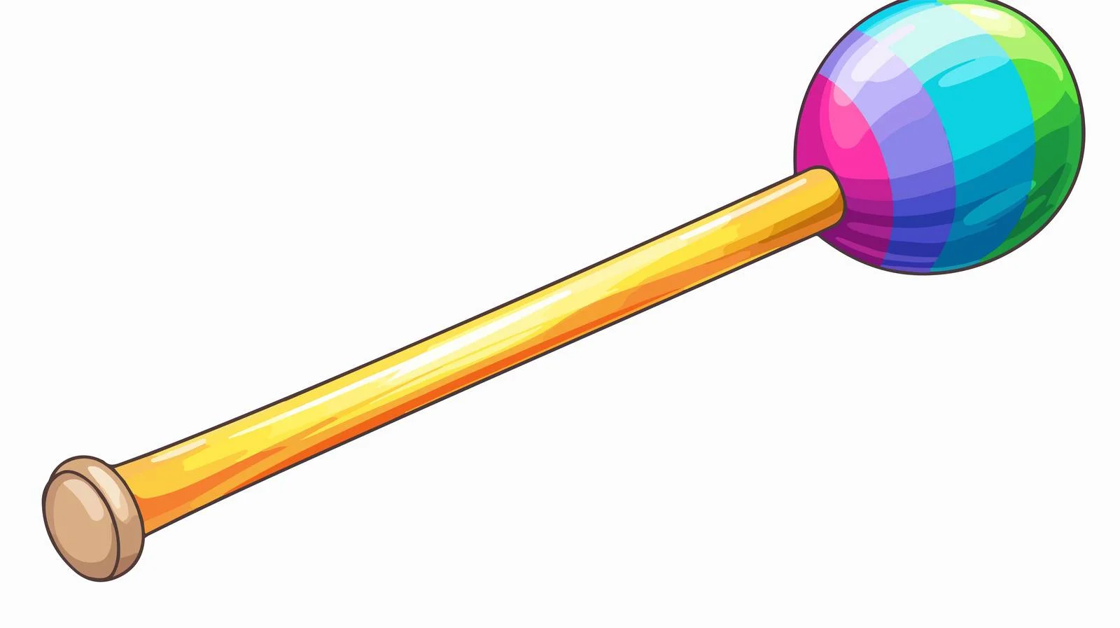 Colorful Cartoon Mallet Illustration — free download from Dotvec