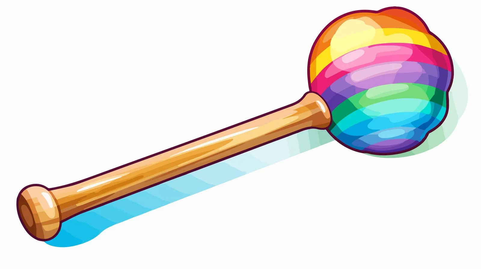 Colorful Cartoon Mallet Drawing — free download from Dotvec