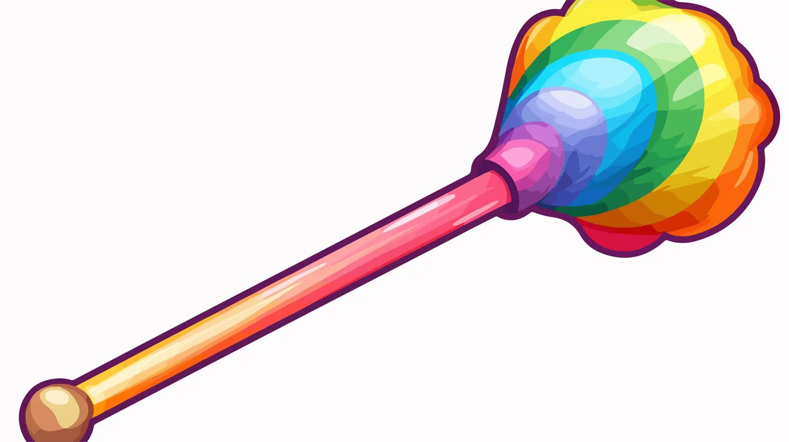 Cartoon Mallet Gradient Drawing — free download from Dotvec