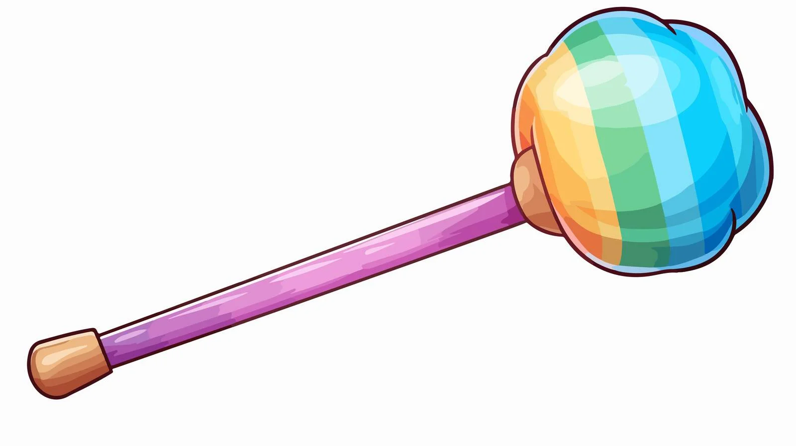 Colorful Cartoon Mallet Illustration — free download from Dotvec