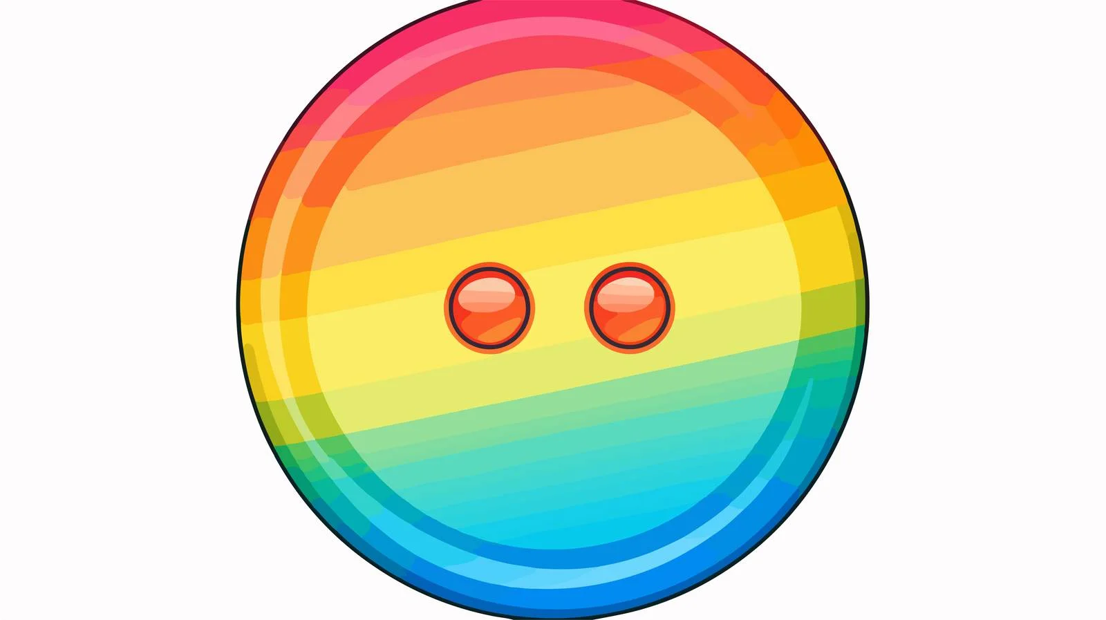 Cartoon Rainbow Gradient Old Button Drawing — free download from Dotvec