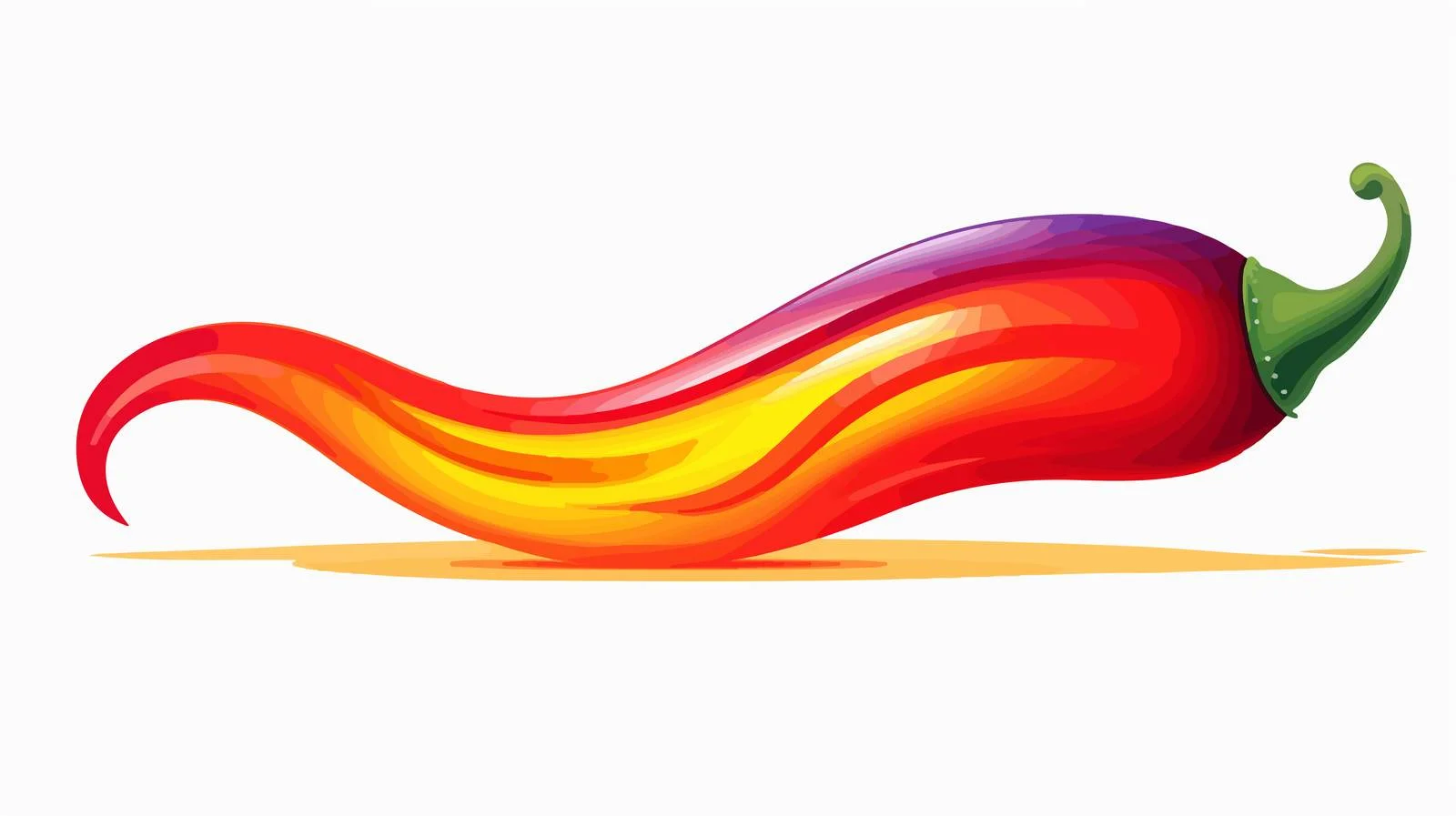 Vibrant Rainbow Gradient Cartoon Hot C — free download from Dotvec