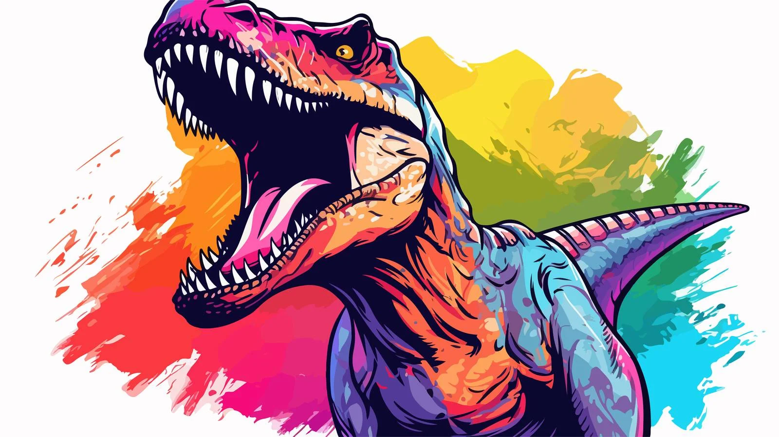 Cartoon Roaring Lion Gradient Line Drawing — free download from Dotvec