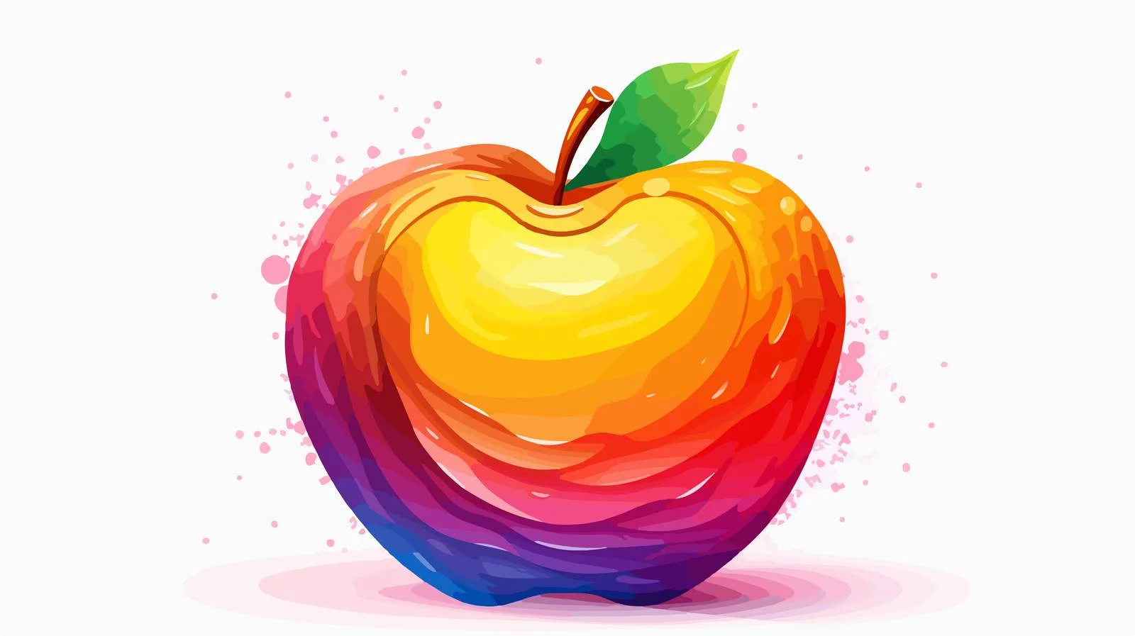 Rainbow Gradient Cartoon Slice Drawing — free download from Dotvec