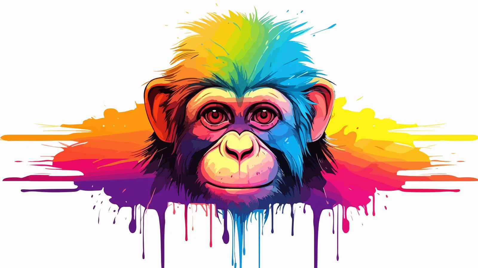 Cartoon Rainbow Gradient Line Drawing — free download from Dotvec