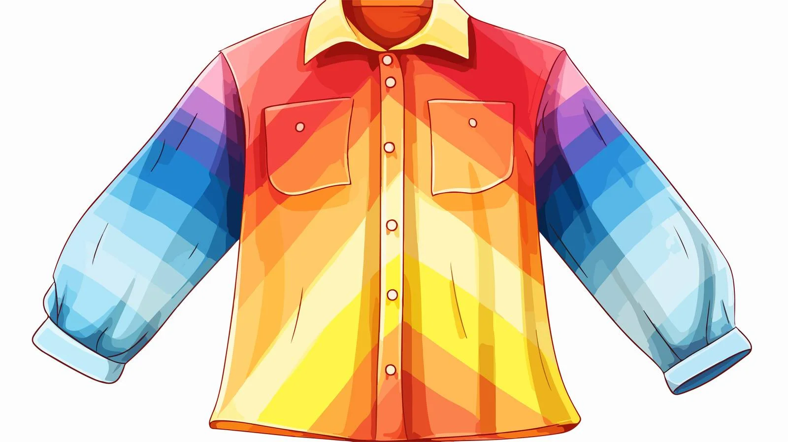 Gradient Cartoon Work Shirt Design — free download from Dotvec