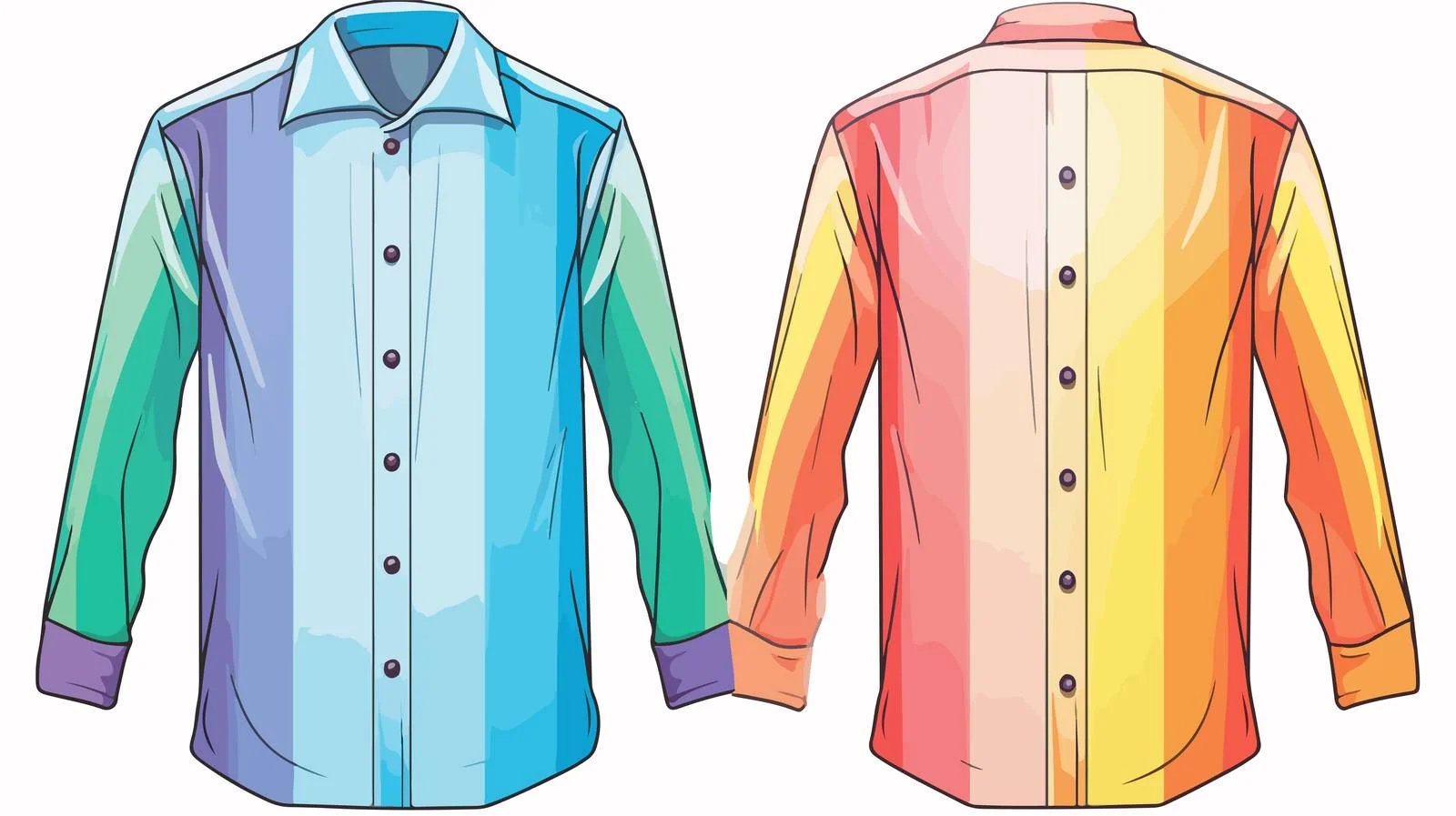 Colorful Cartoon Work Shirt — free download from Dotvec