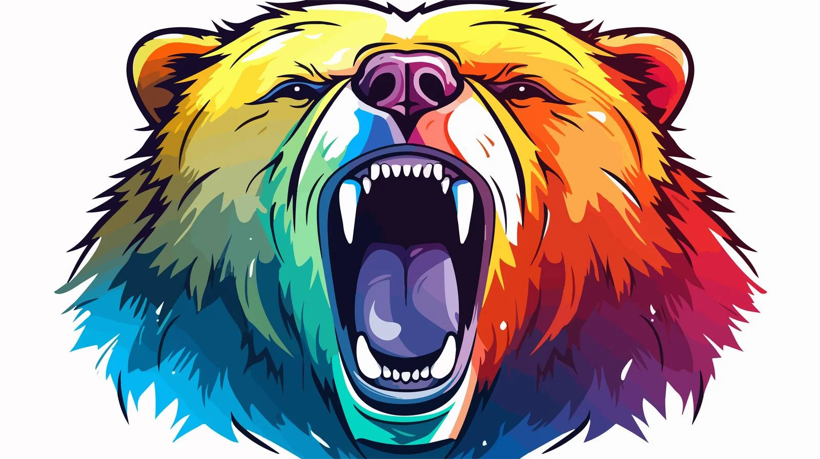 Colorful Crying Cartoon Portrait — free download from Dotvec