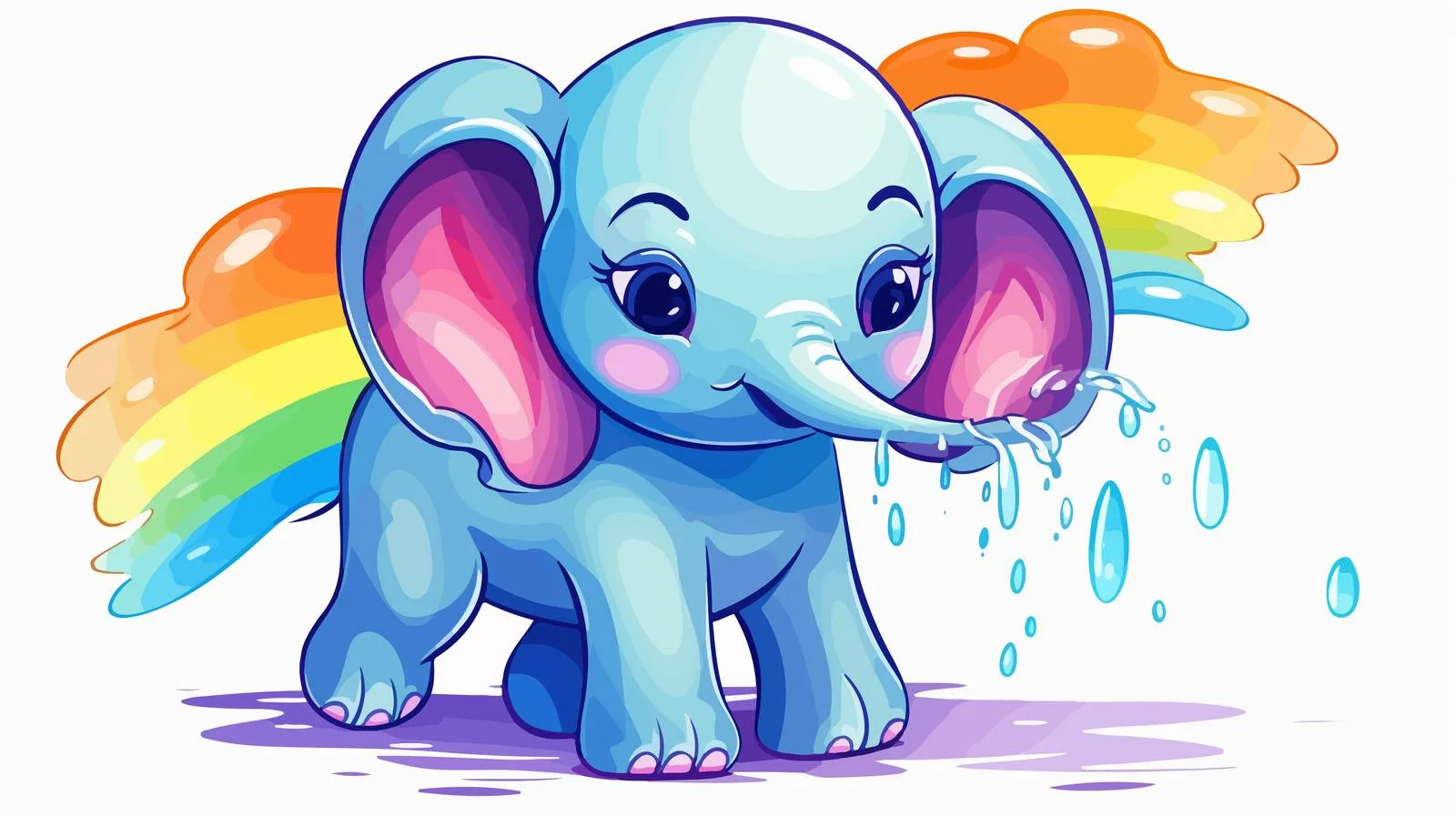 Cute Cartoon Elephant Drawing — free download from Dotvec