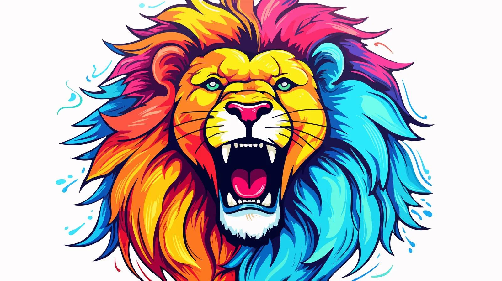 Vibrant Lion Car Line Drawing — free download from Dotvec