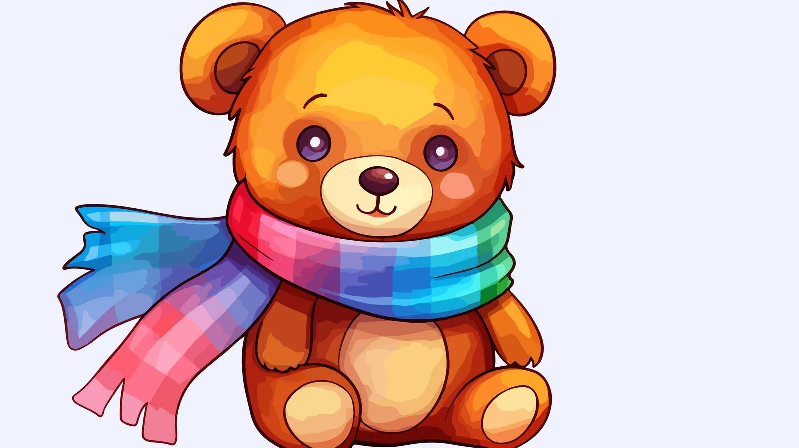 Tranquil Rainbow Cartoon Line Art — free download from Dotvec