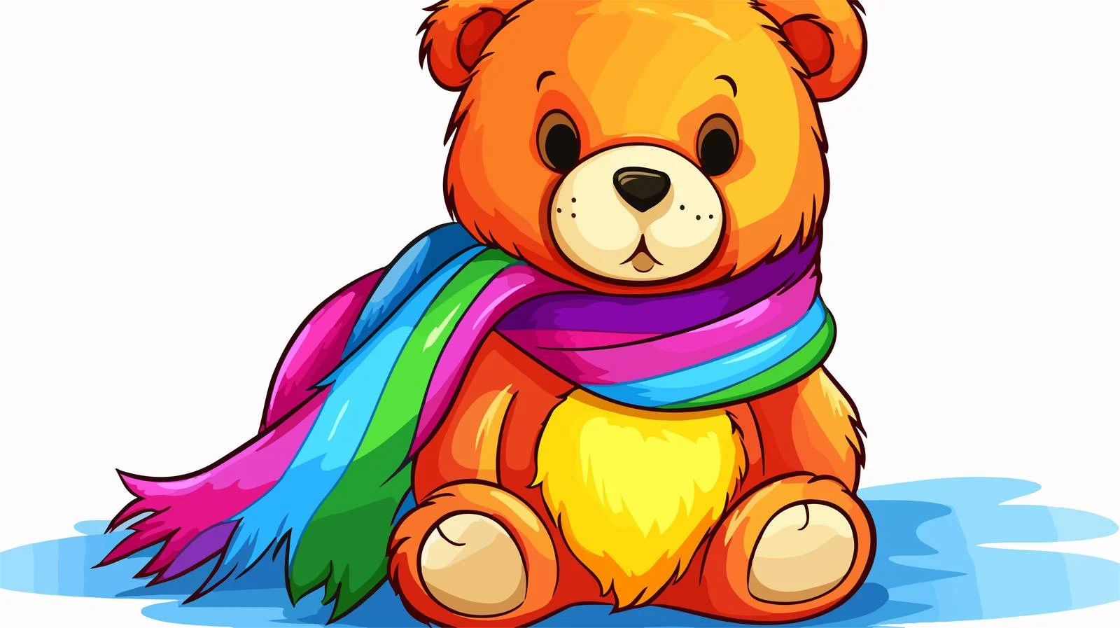 Peaceful Rainbow Line Drawing — free download from Dotvec