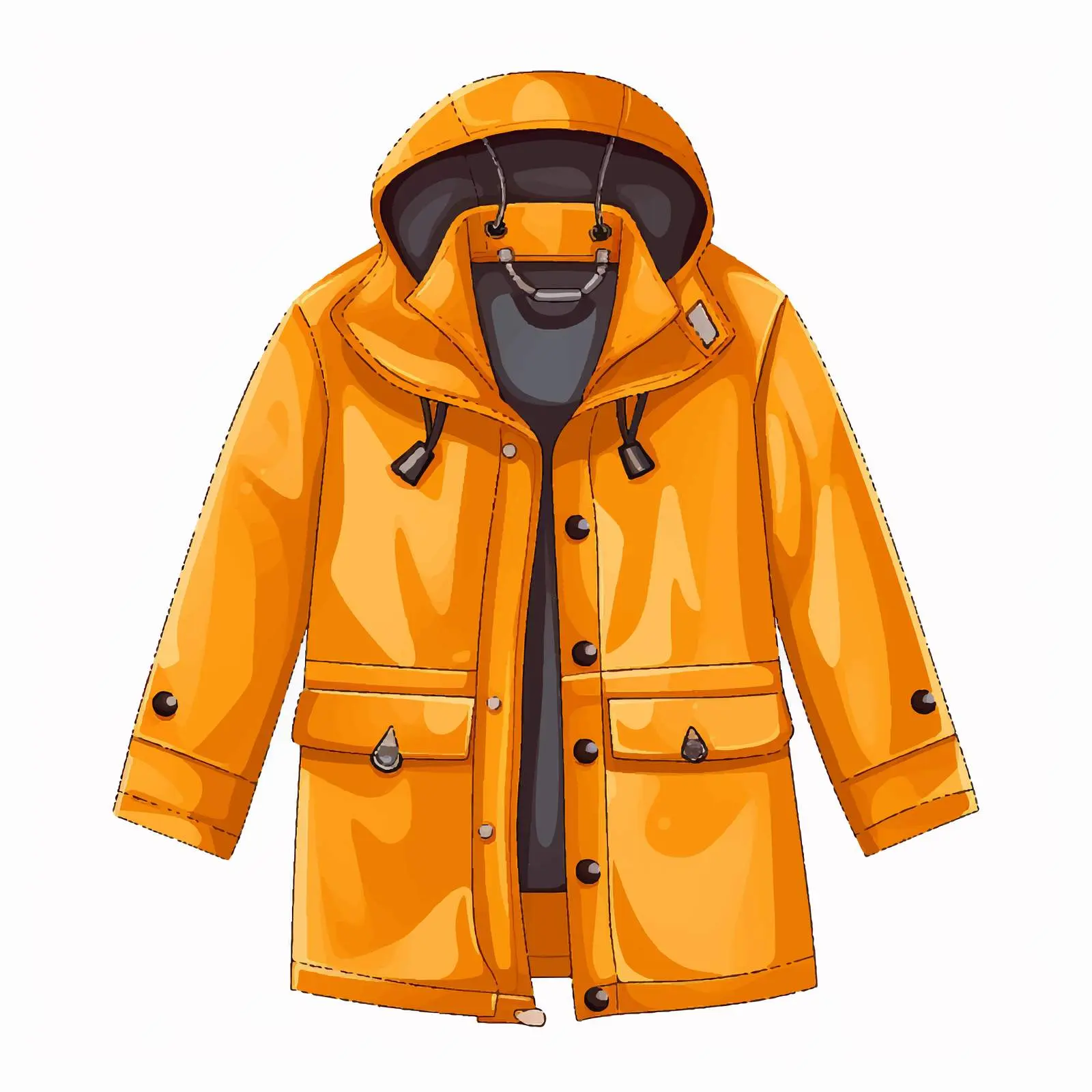 Isolated Raincoat Vector Illustration on White Background — free download from Dotvec
