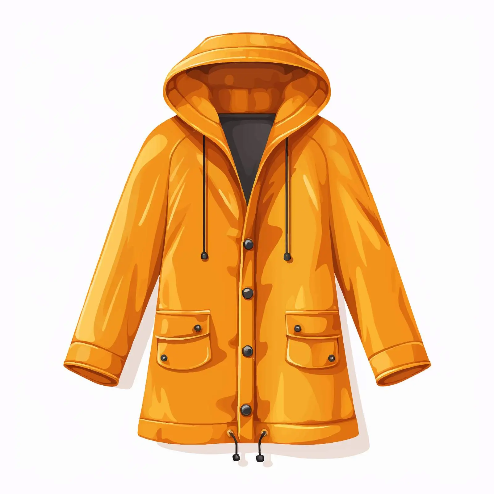Vector Illustration of a Raincoat on White Background — free download from Dotvec
