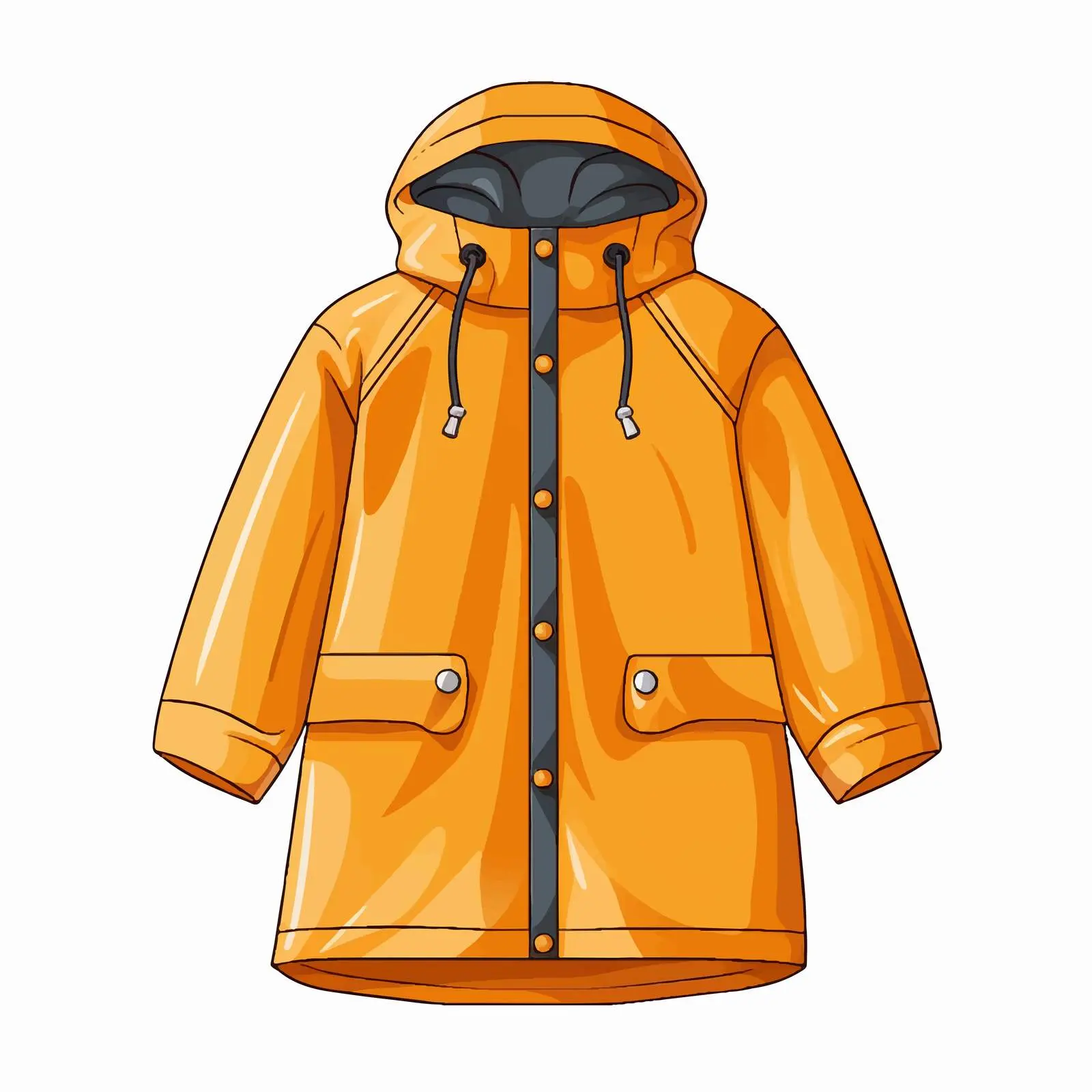 Raincoat Line Vector Illustration on White Background — free download from Dotvec