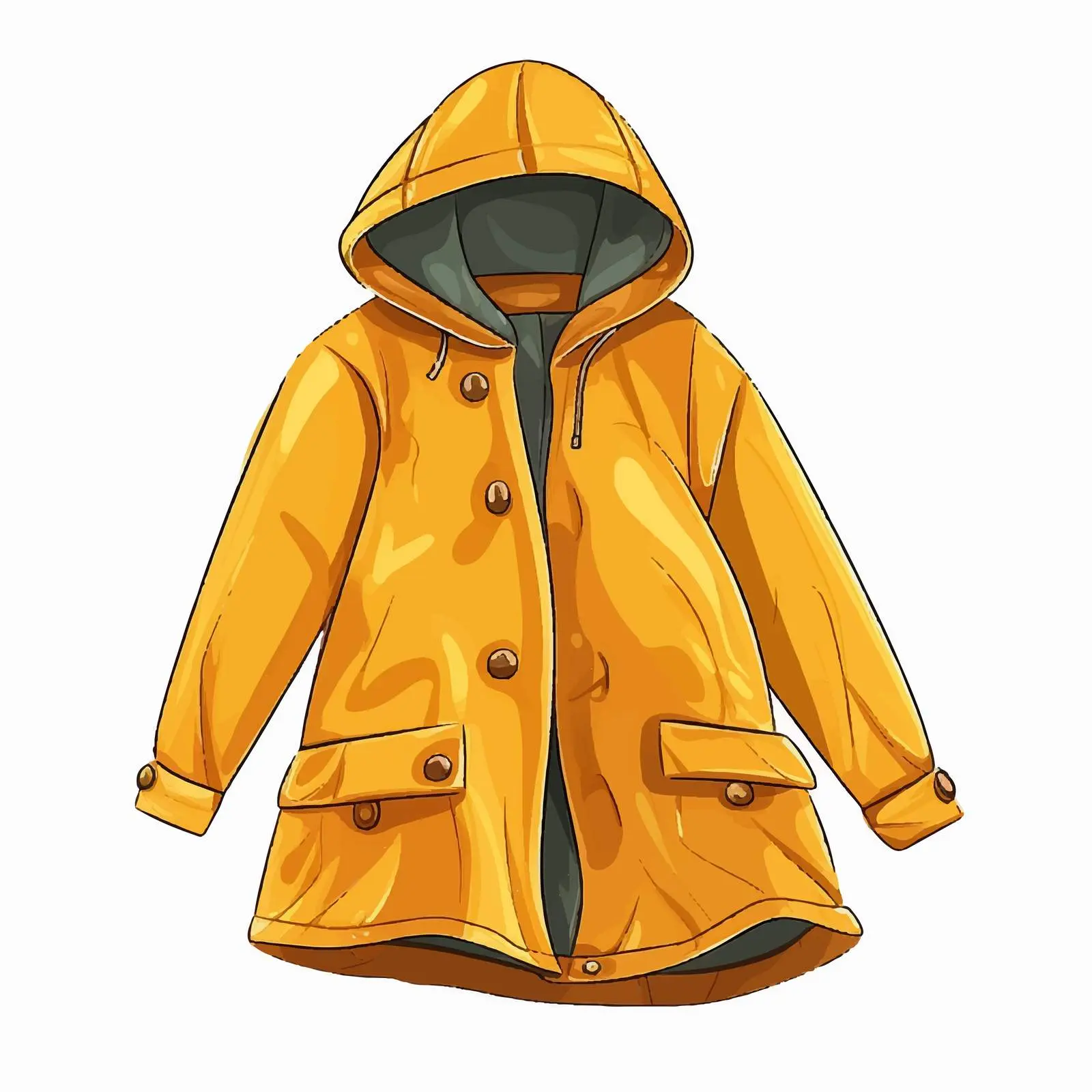 Cartoon Raincoat Vector Illustration – free waterproof image from Dotvec