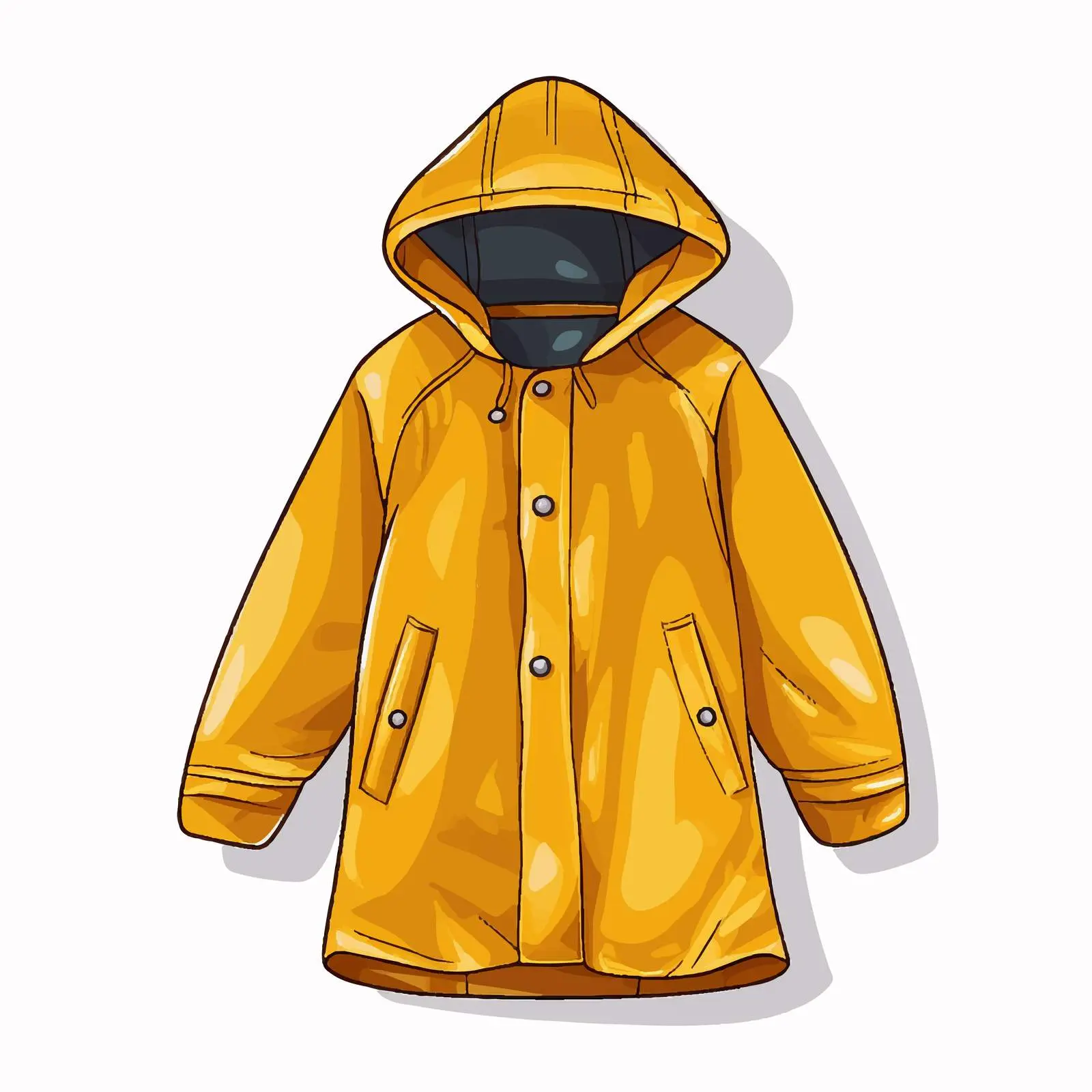 Cartoon Raincoat Vector Illustration — free download from Dotvec