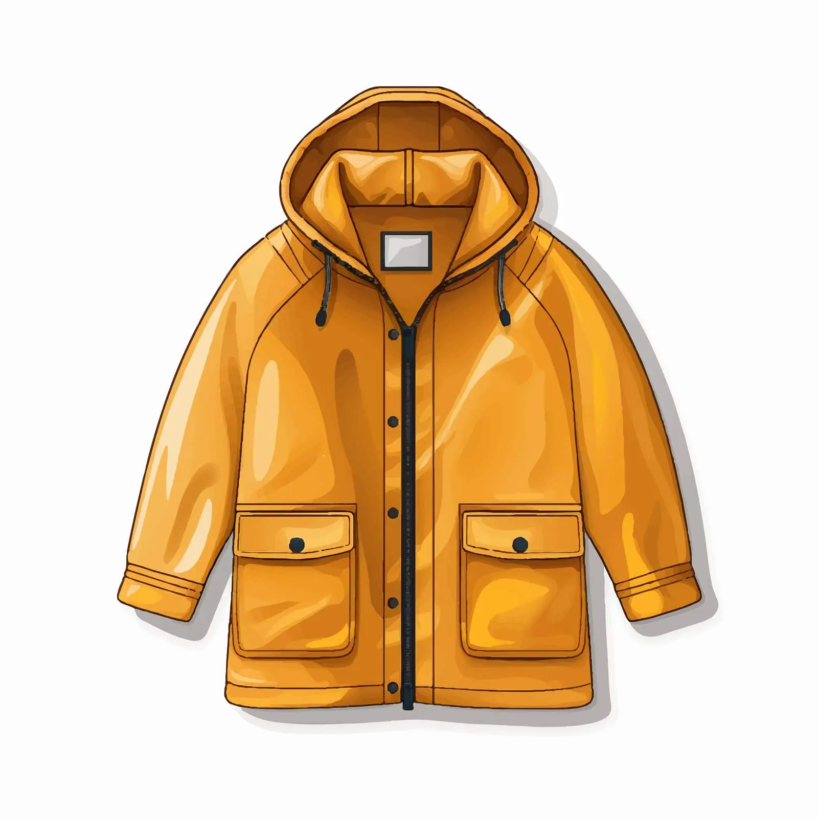 Raincoat Vector Illustration on White Background – free outdoor wear image from Dotvec