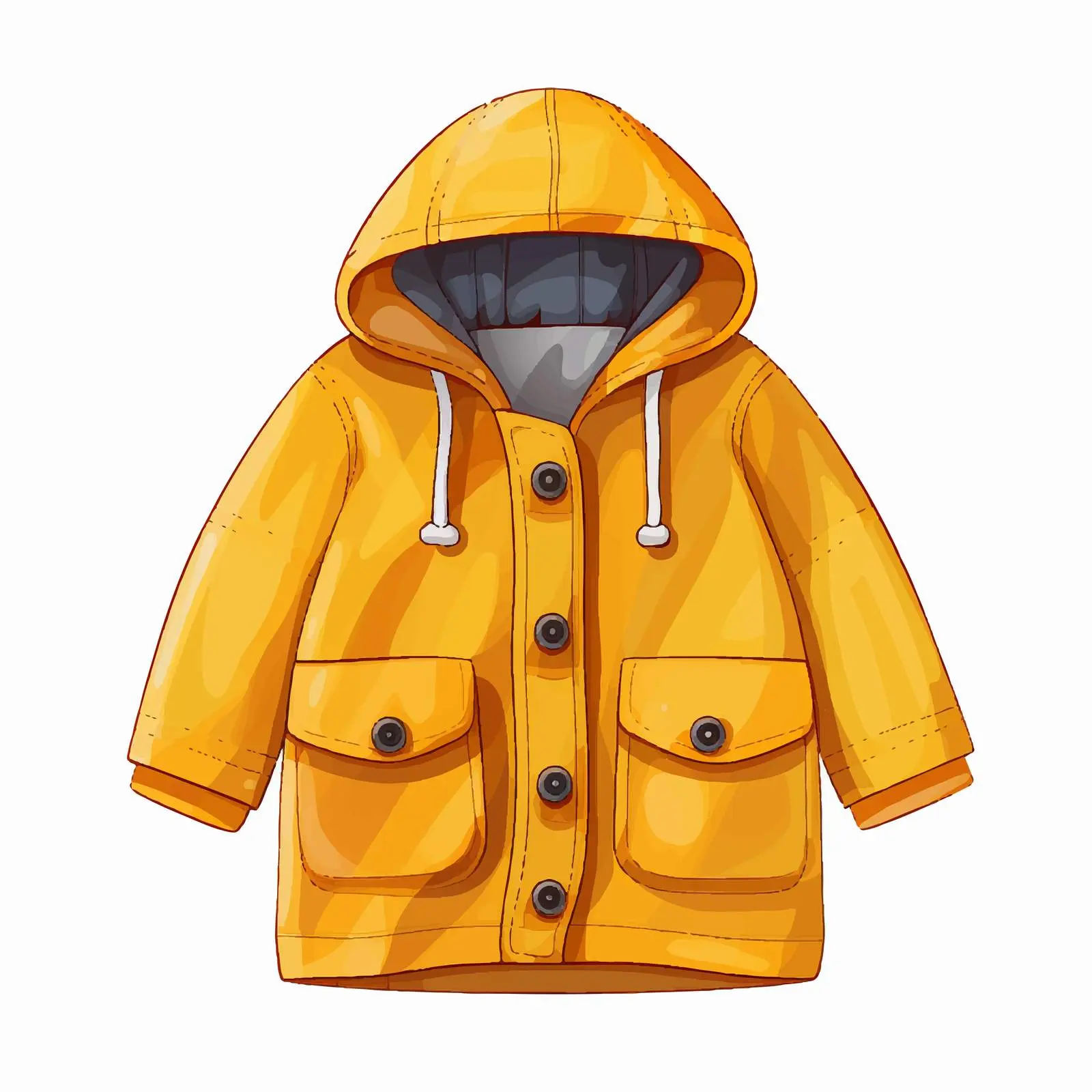 Raincoat Vector Illustration on White Background — free download from Dotvec