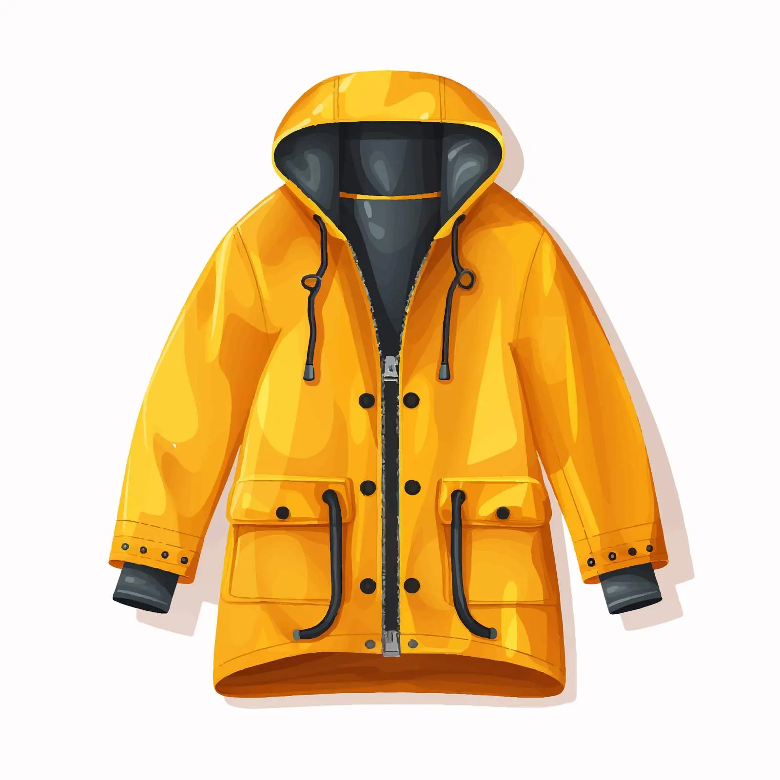 Stylish Raincoat Vector Illustration on White Background — free download from Dotvec