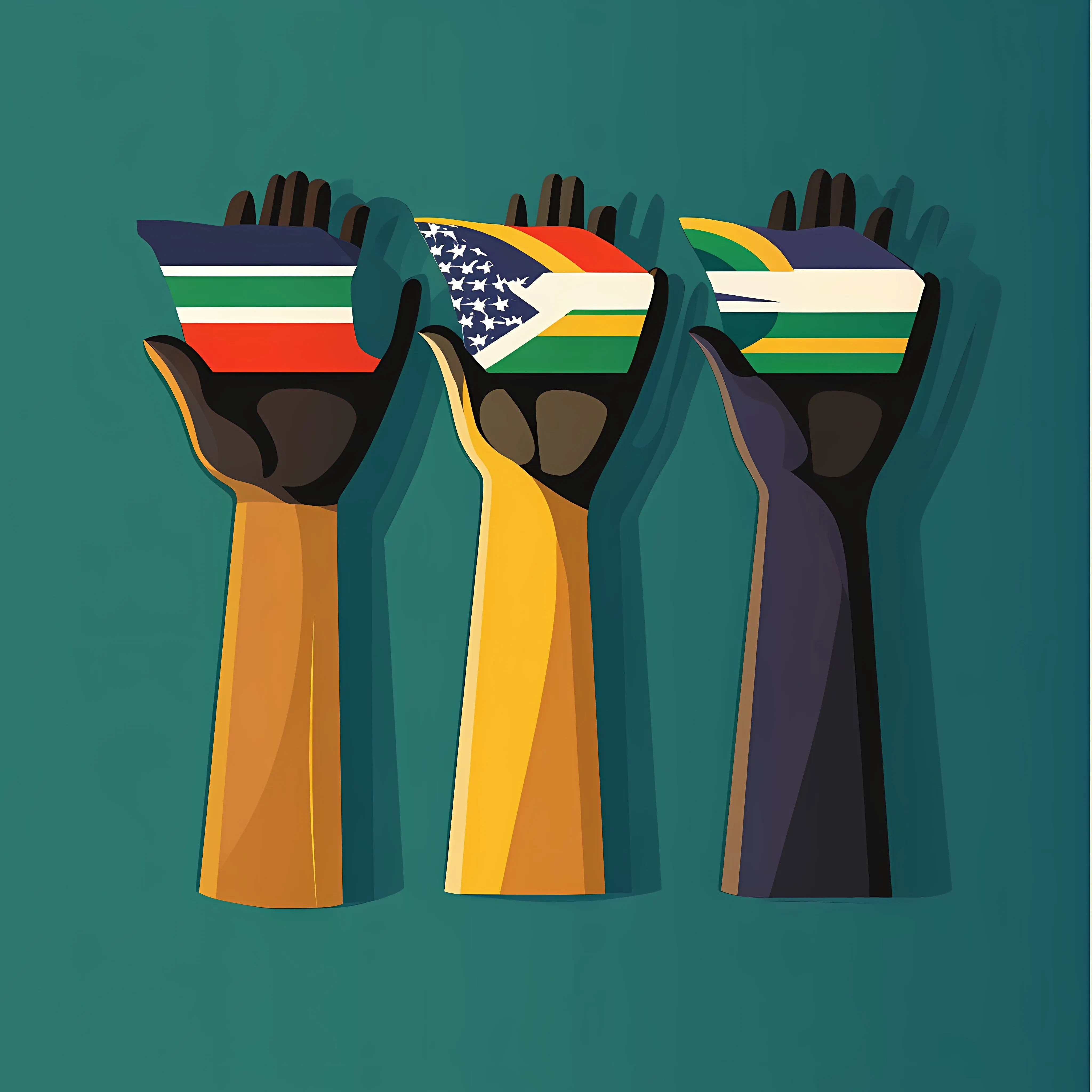 Flat Vector Illustration of South Africa Flags — free download from Dotvec