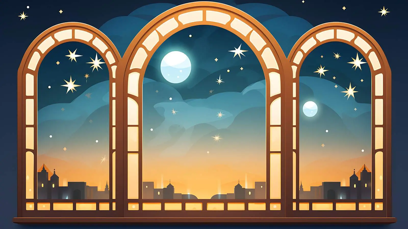 Arabian Window Design for Ramadan Decor — free download from Dotvec