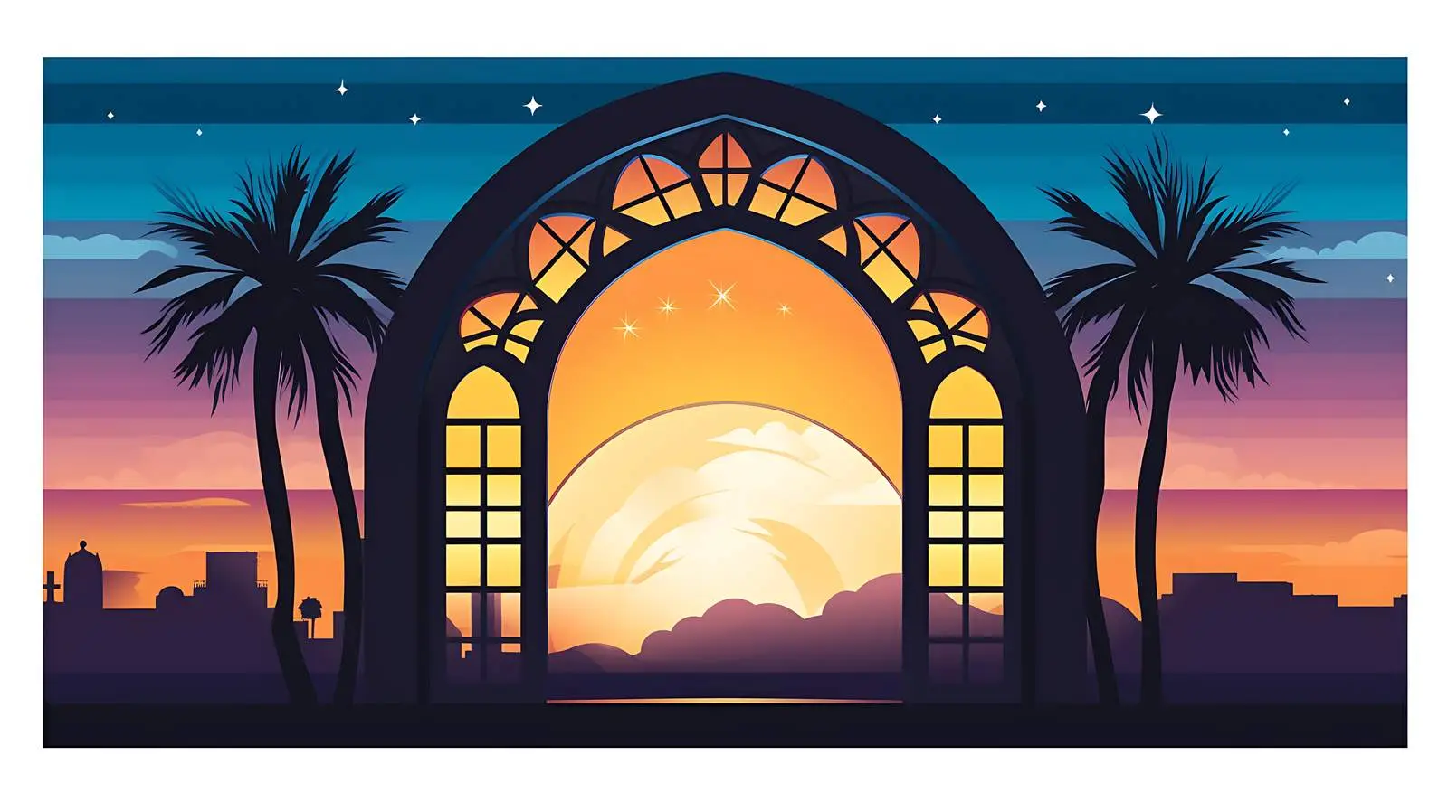 Islamic Windows for Ramadan Decor — free download from Dotvec
