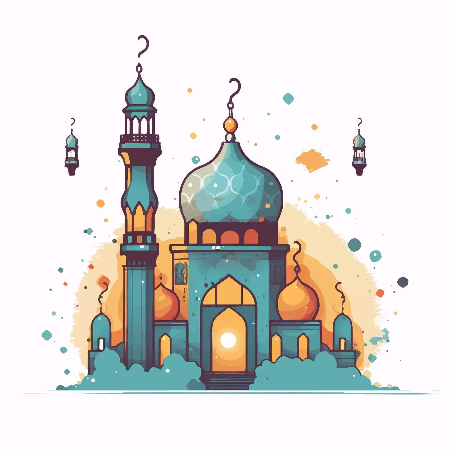 Ramadan Kareem Poster with Arabic Calligraphy — free download from Dotvec