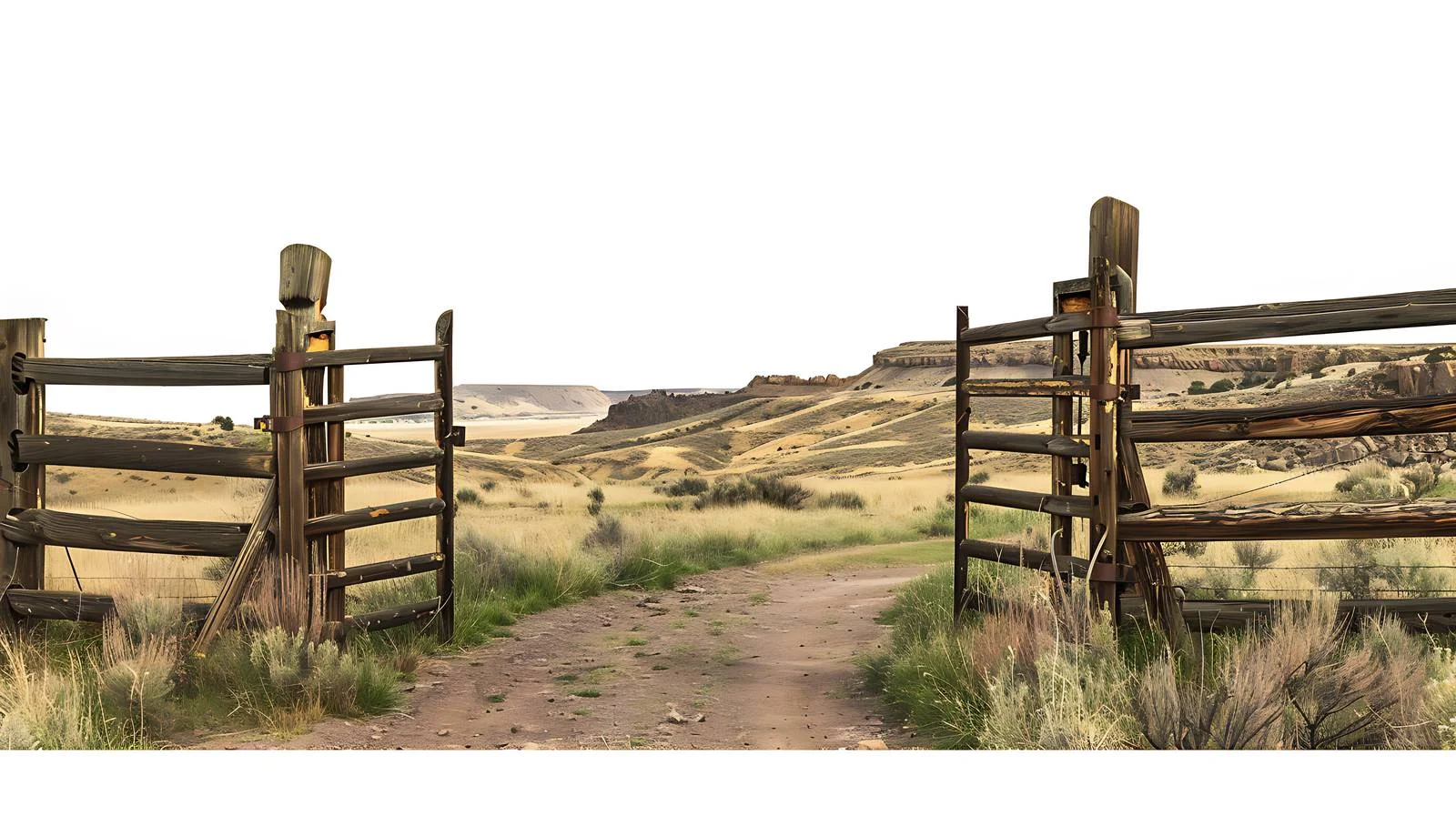Wyoming Ranch Entrance and Cliffs View — free download from Dotvec