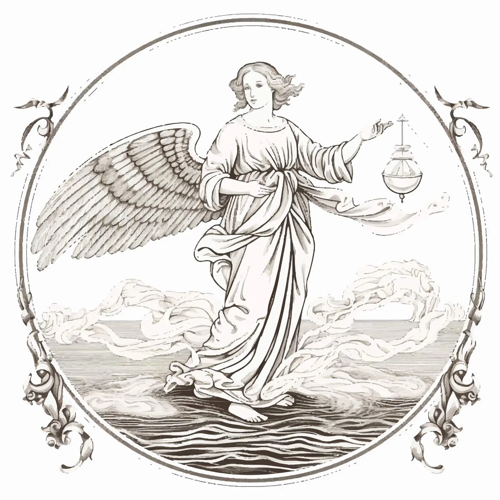 Raphael Archangel Healing Tobit Illustration — free download from Dotvec