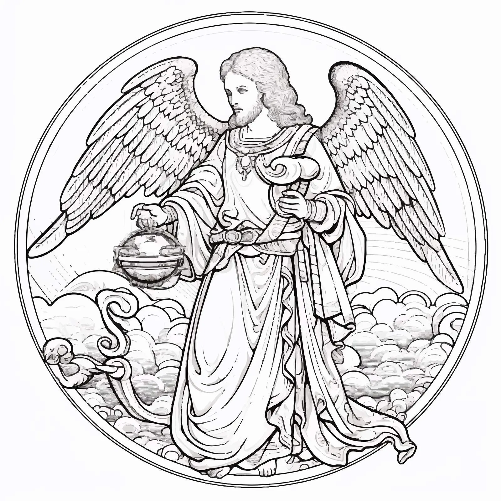 Raphael Archangel Healing Tobit Illustration – free divine healing image from Dotvec
