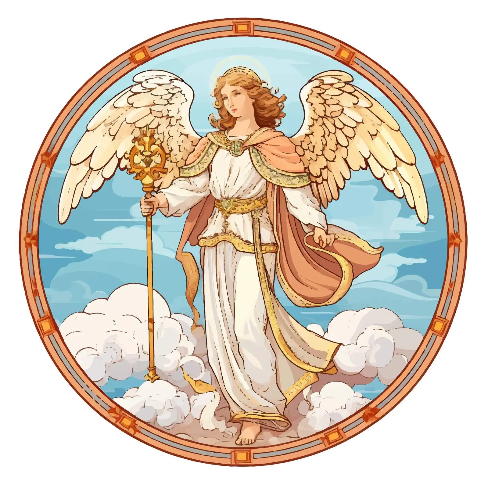 Raphael Archangel: God Who Heals Illustration – free art for home image from Dotvec