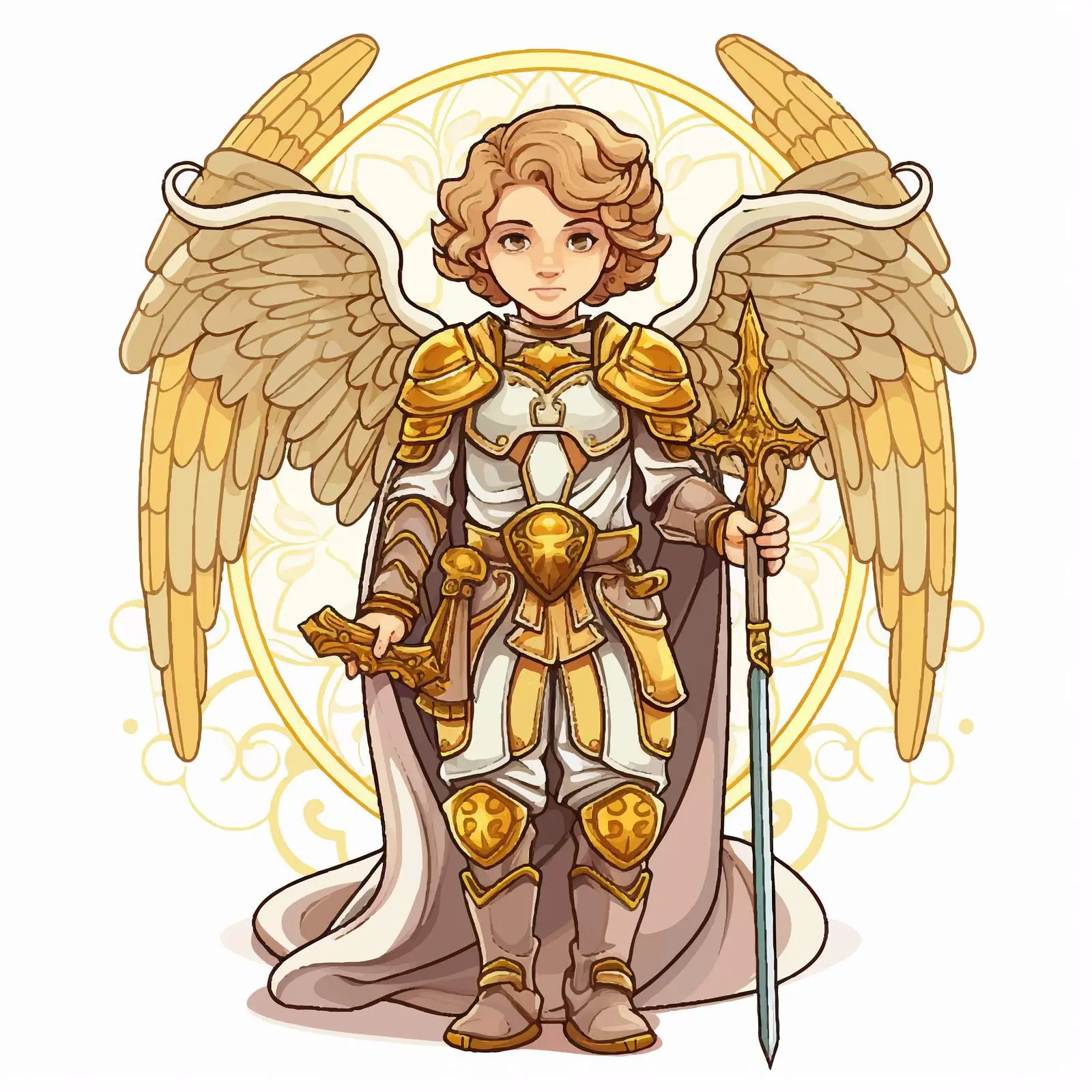 Byzantine Style Illustration of Archangel Raphael — free download from Dotvec
