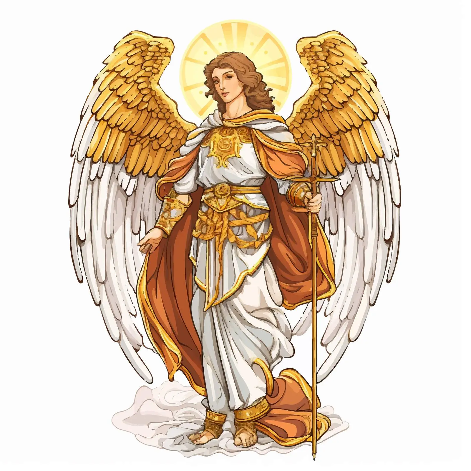 Byzantine Style Illustration of Archangel Raphael — free download from Dotvec