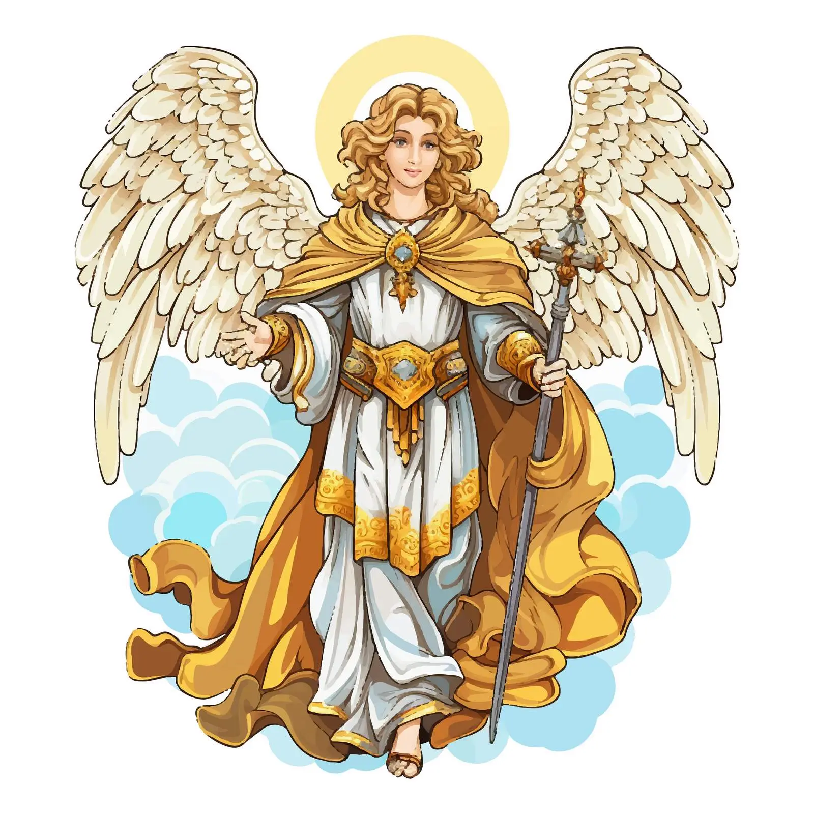 Byzantine Style Illustration of Archangel Raphael — free download from Dotvec