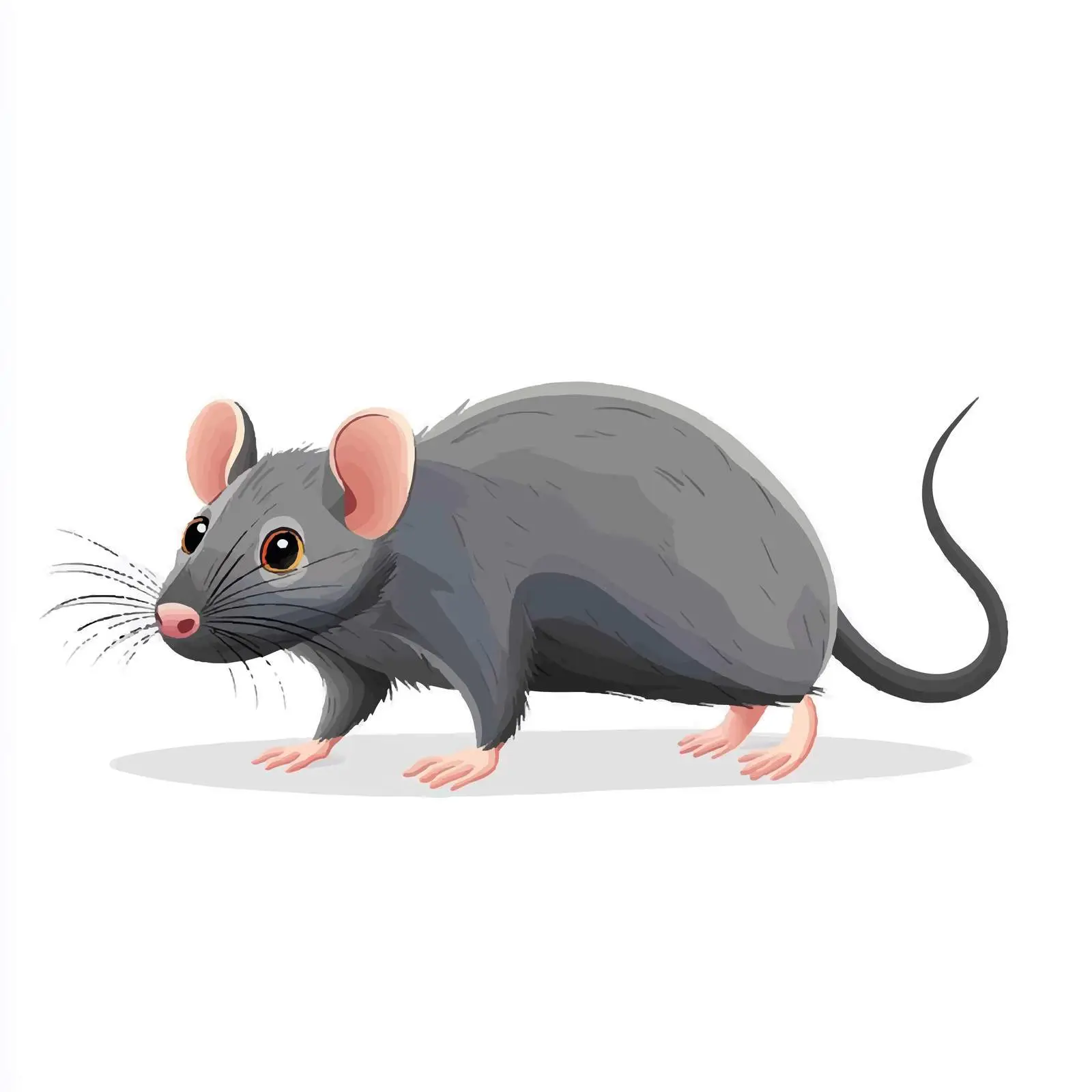 Cartoon Rat Vector Illustration on White Background — free download from Dotvec