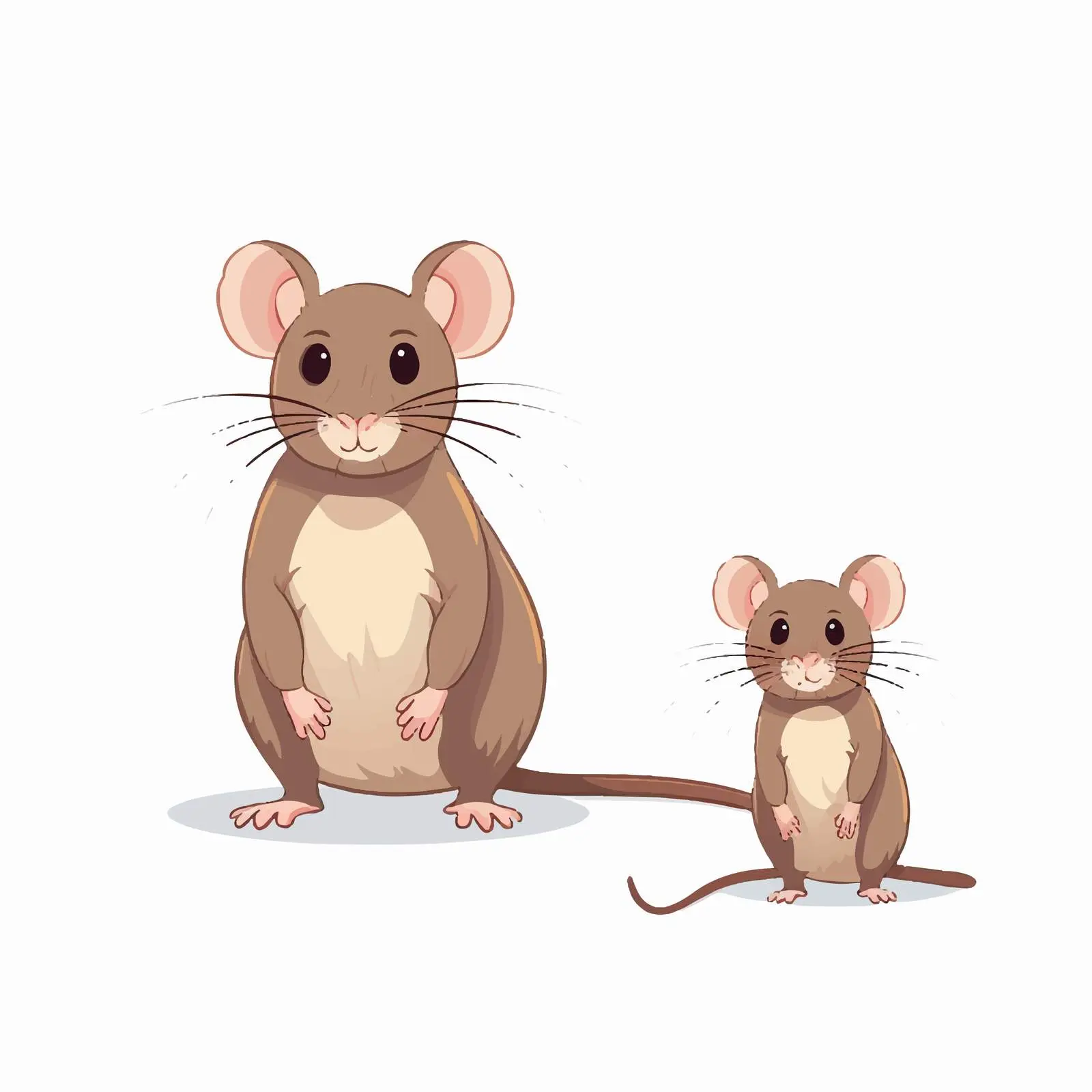 Cartoon Rat Line Vector Illustration — free download from Dotvec