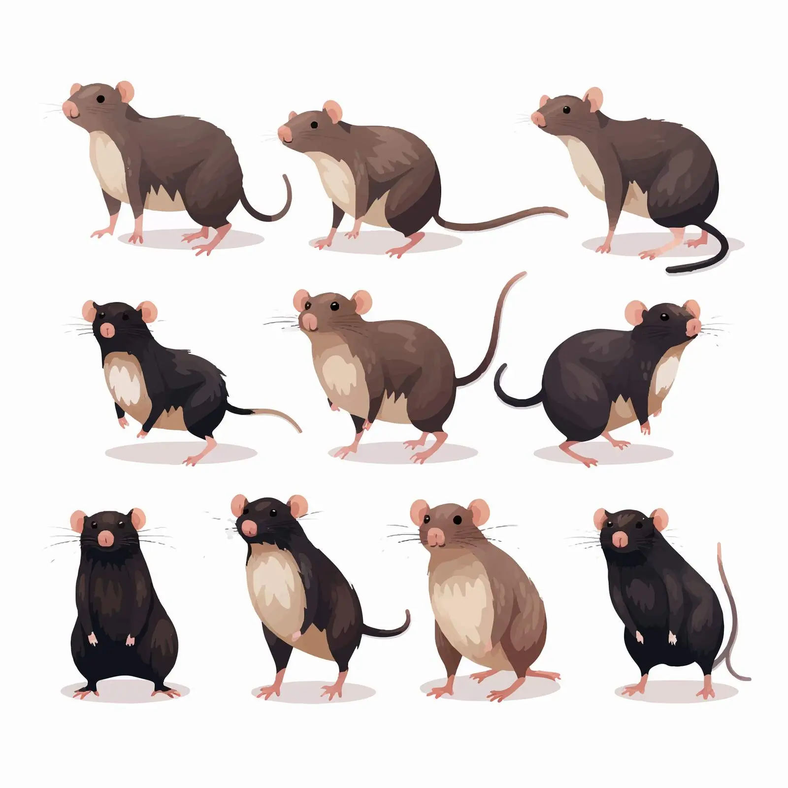 Line Art Rat Illustration on White Background — free download from Dotvec