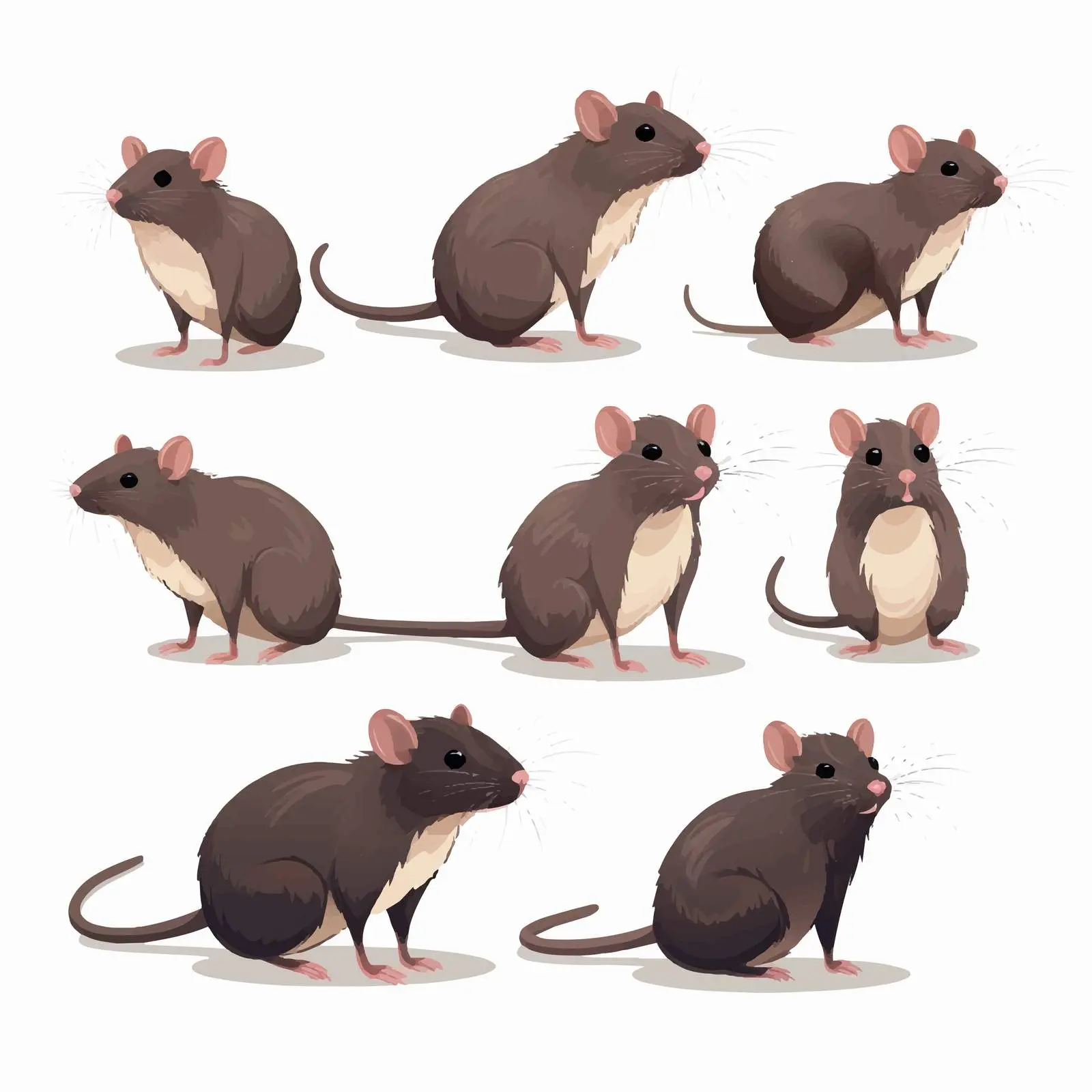 Rat Line Vector Illustration on White Background — free download from Dotvec