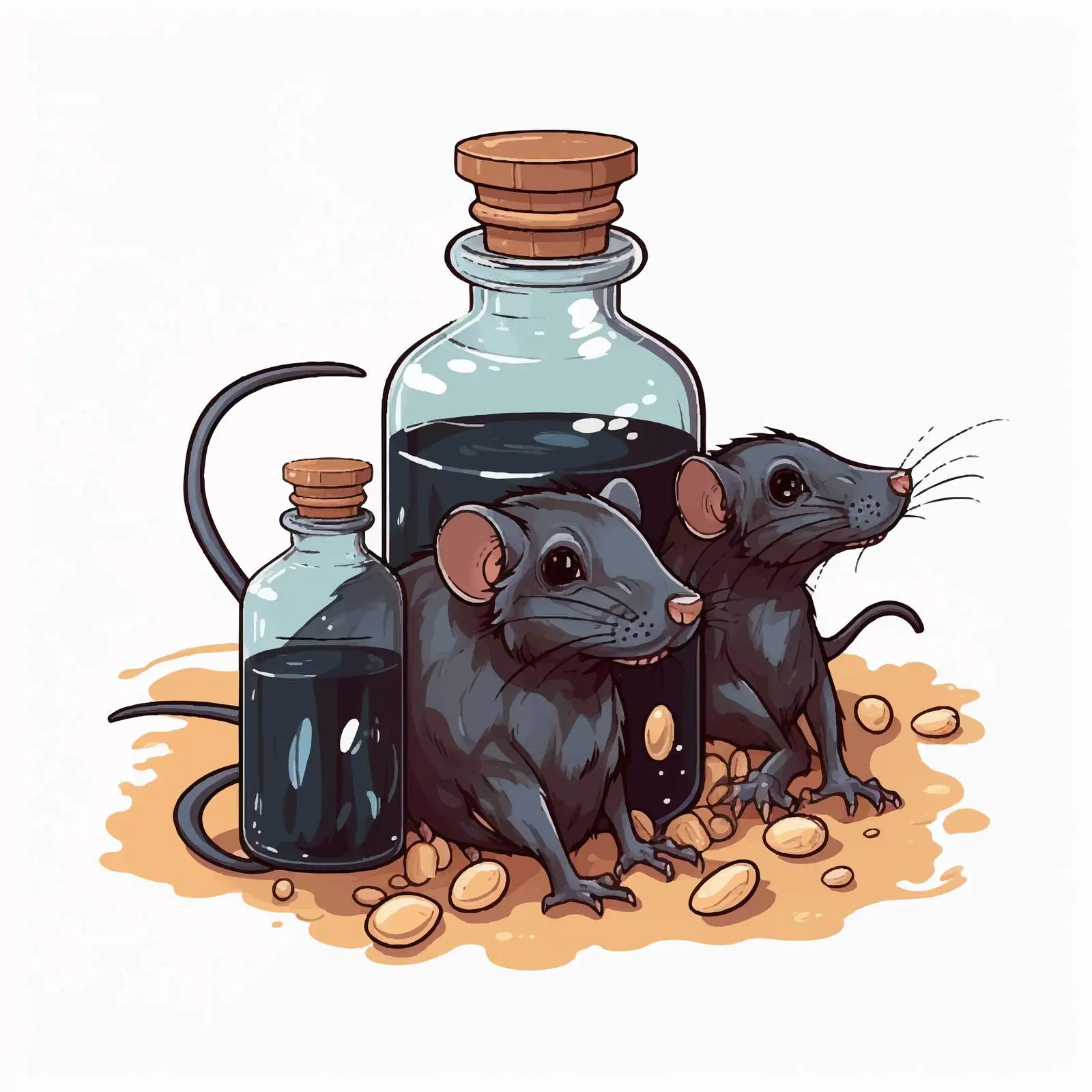 Cartoon Illustration of Rat Poison Vector — free download from Dotvec