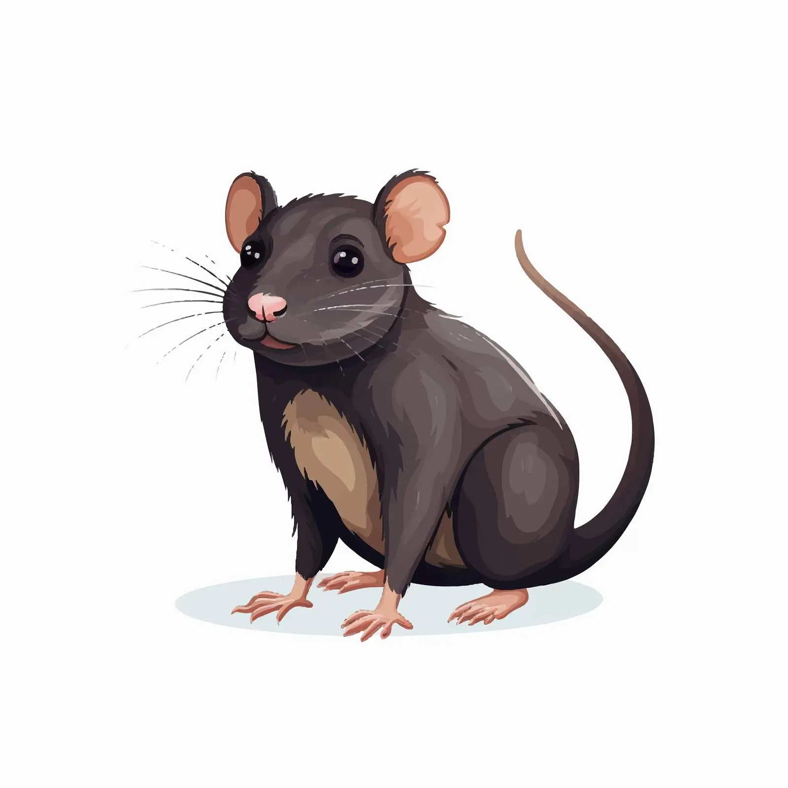 Top View Rat Vector Illustration on White Background — free download from Dotvec