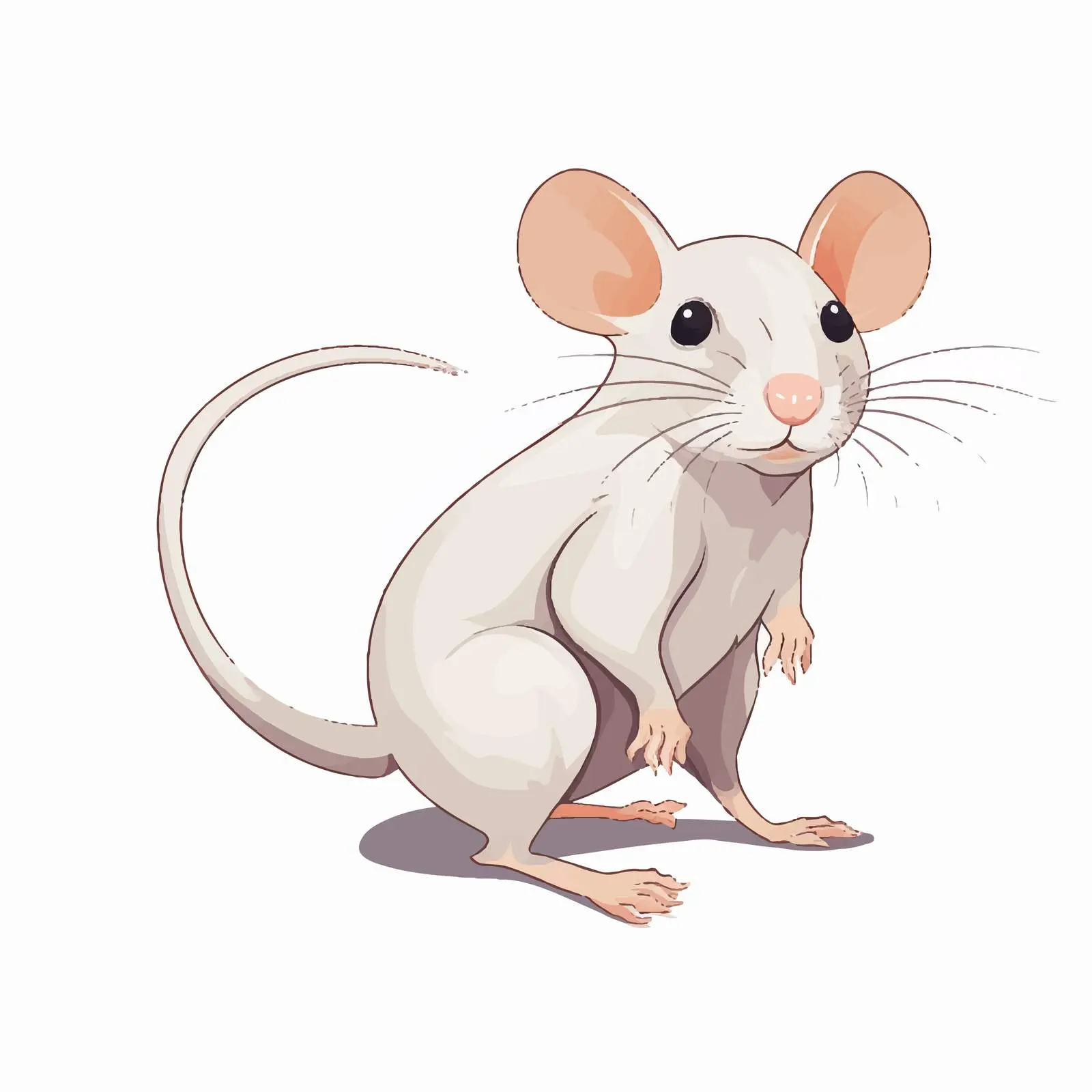 Top View Rat Vector Illustration on White Background — free download from Dotvec