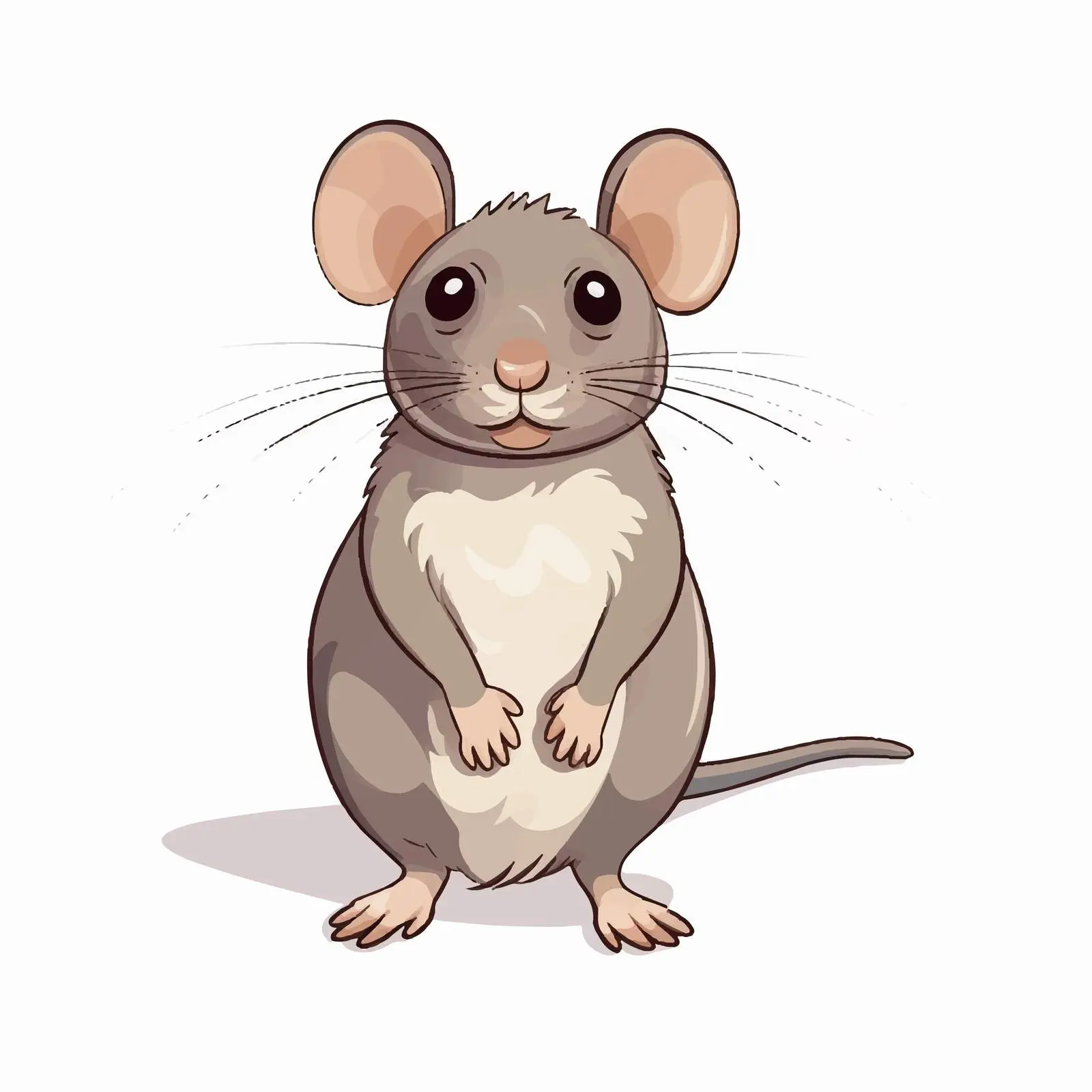 Top View Rat Vector Illustration on White Background — free download from Dotvec