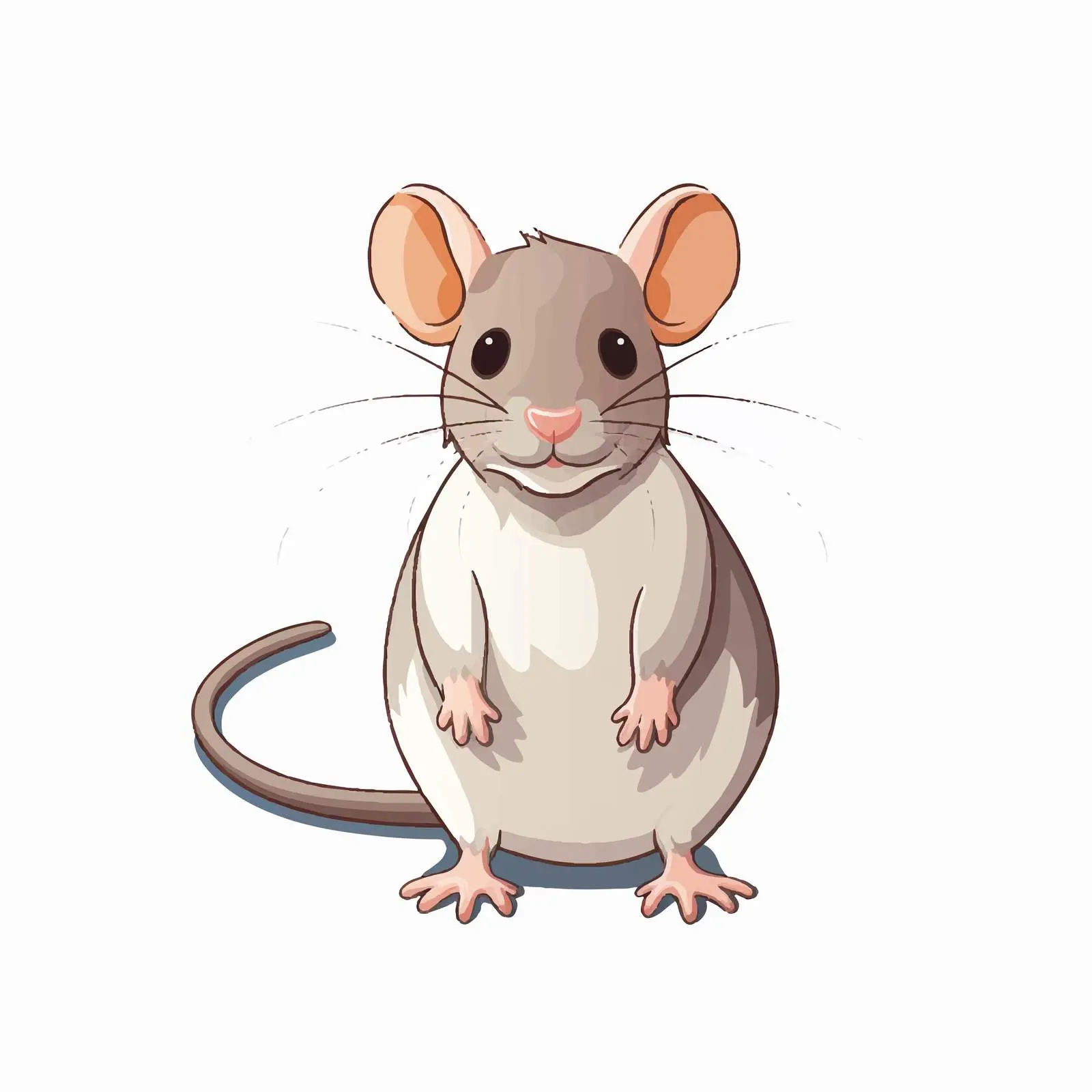 Top View Rat Vector Illustration on White Background — free download from Dotvec