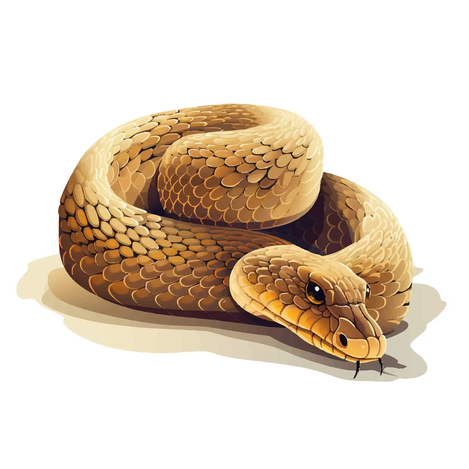 Cartoon Rattlesnake Vector Illustration – free rattlesnake image from Dotvec